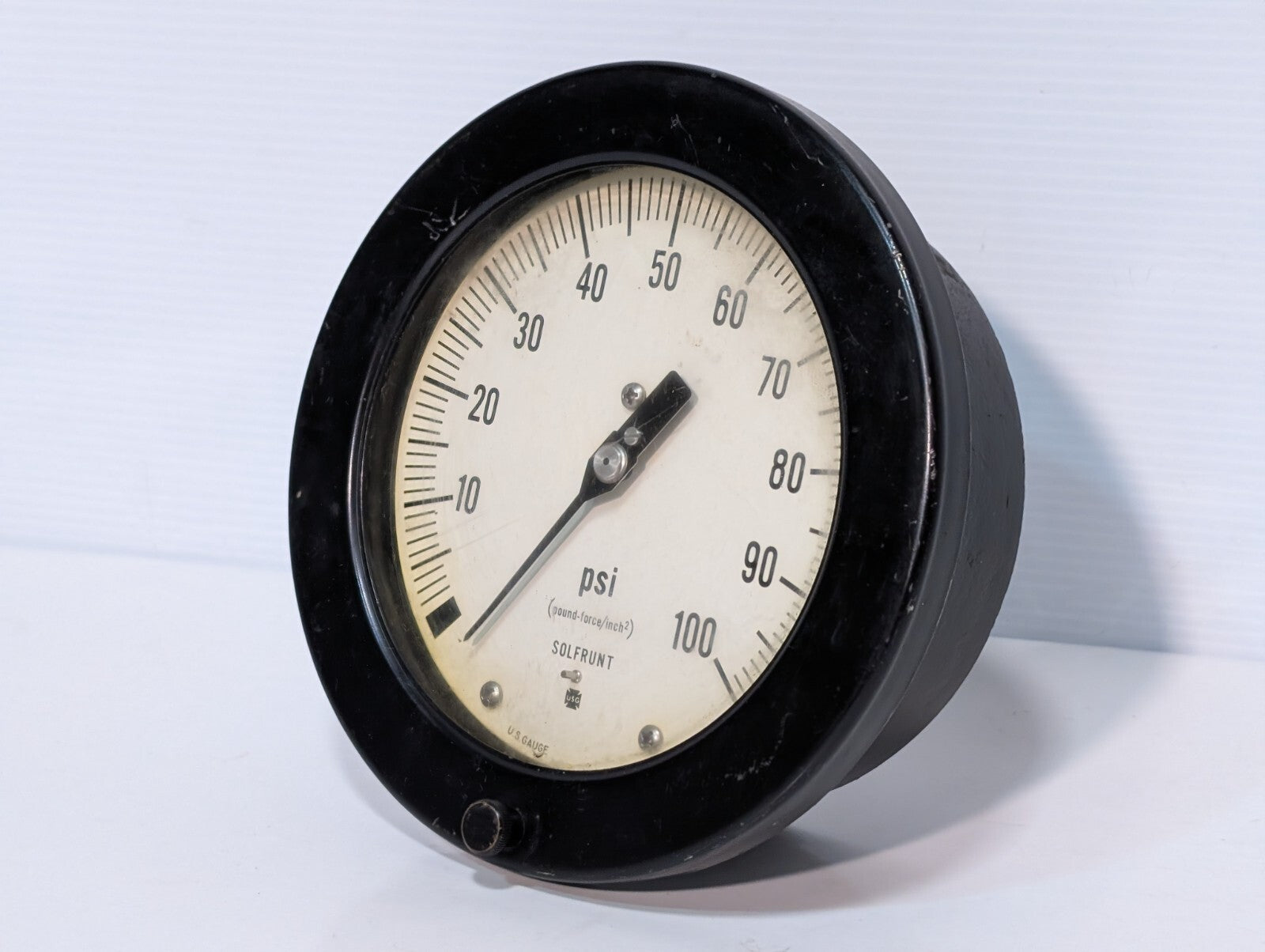 US Gauge (Ametek) Pressure Gauge, 0-100psi, 5.75" Dial Face, 1/4"npt Connector