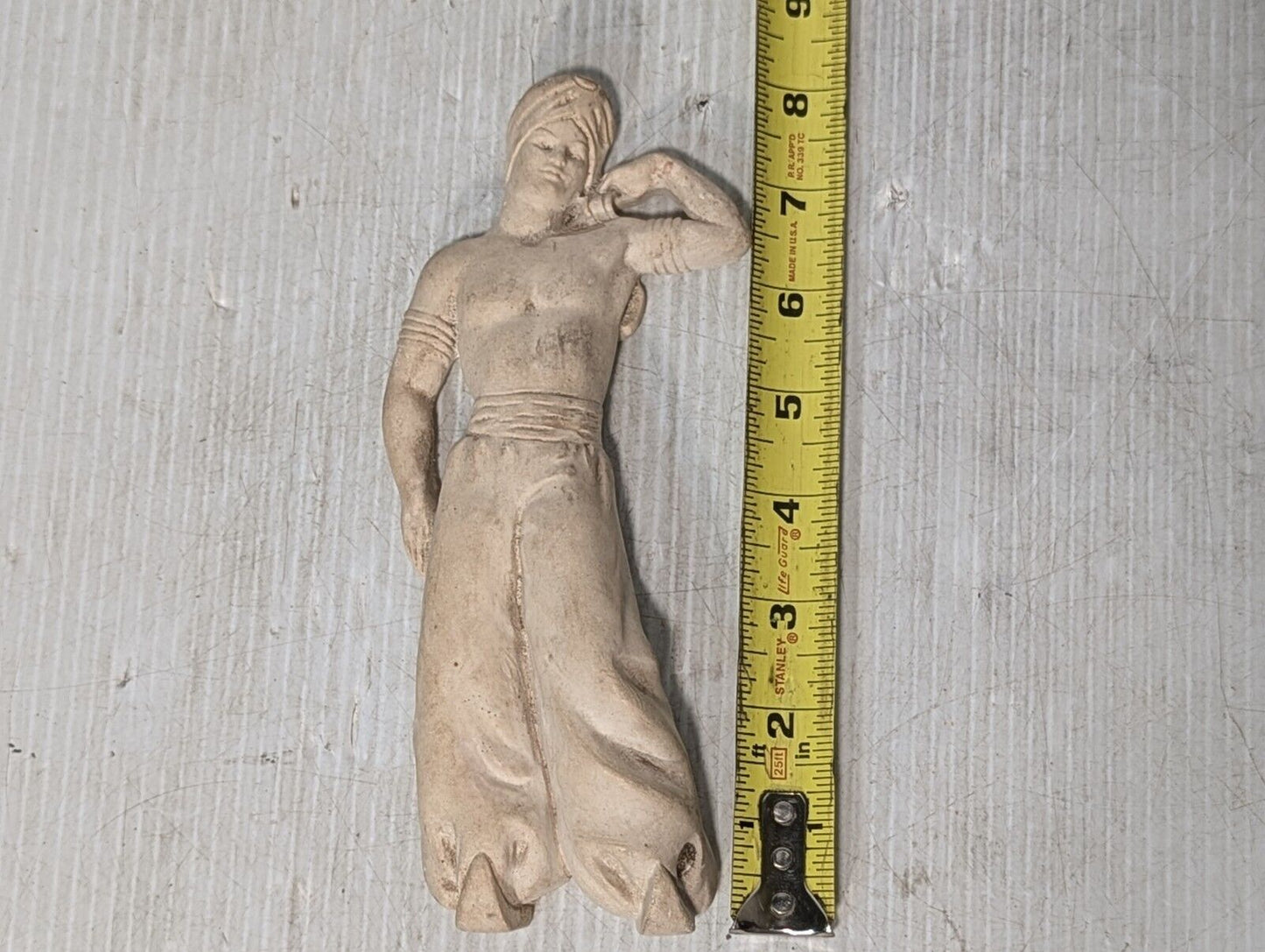 Vintage Plaster Sculpture of a Middle Eastern Lady with Man, 8" - Free Shipping