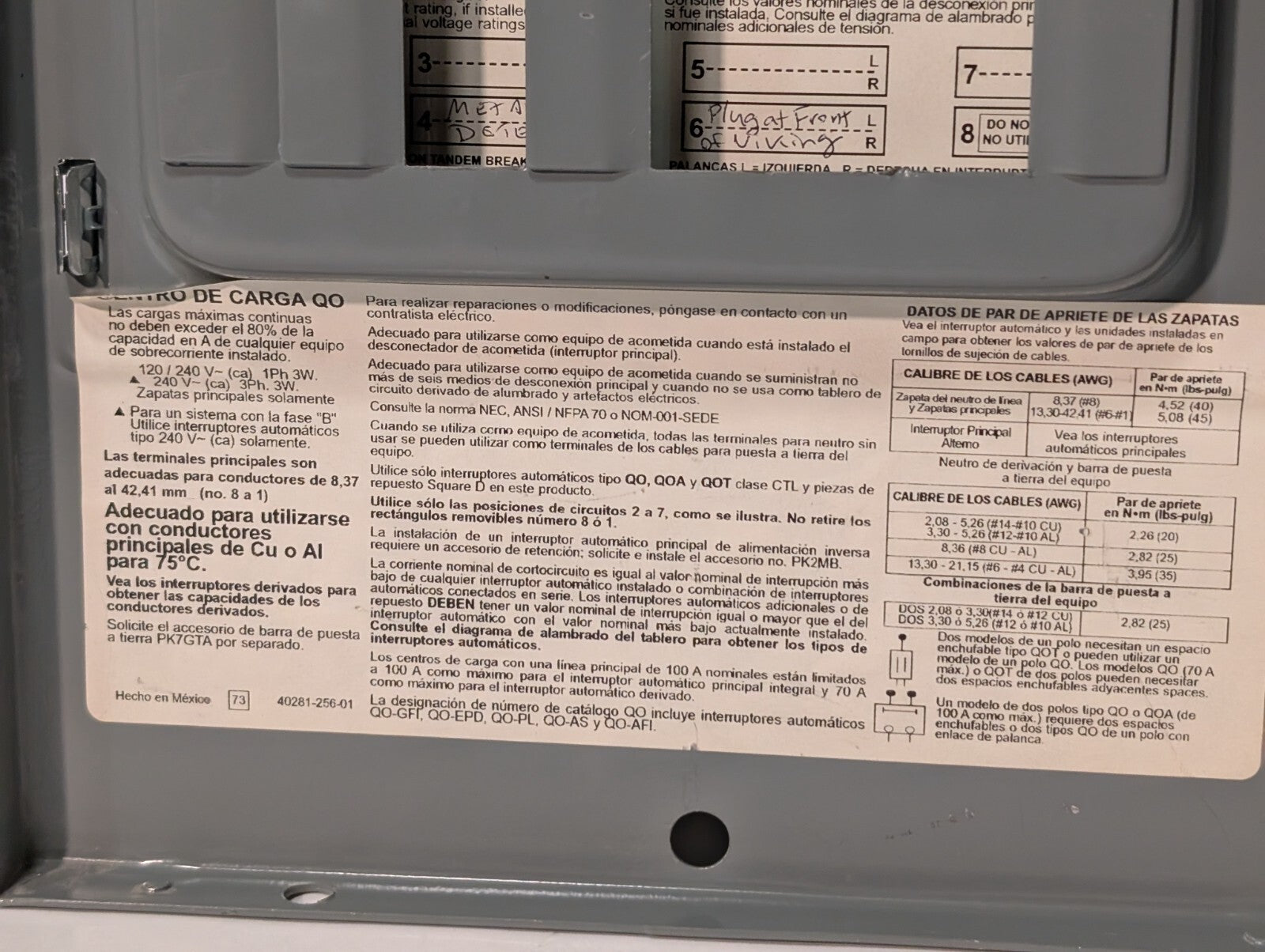 Square D QO6-12L100DS QO Load Center Breaker Box 100A 6 Slots/Circuits