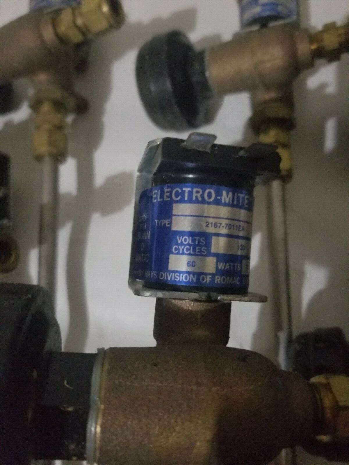 Electro-mite 2167-7011EA valve, 120VAC, 60Hz, 14W, 125PSI for Bunn O Matic