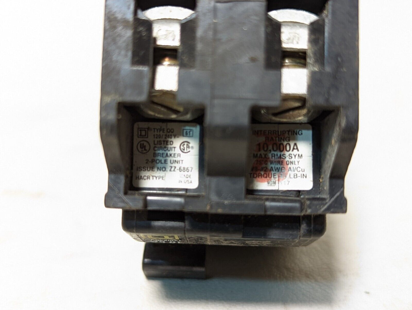 Square D QO250 circuit breaker, 50A, 120/240VAC, 2 poles