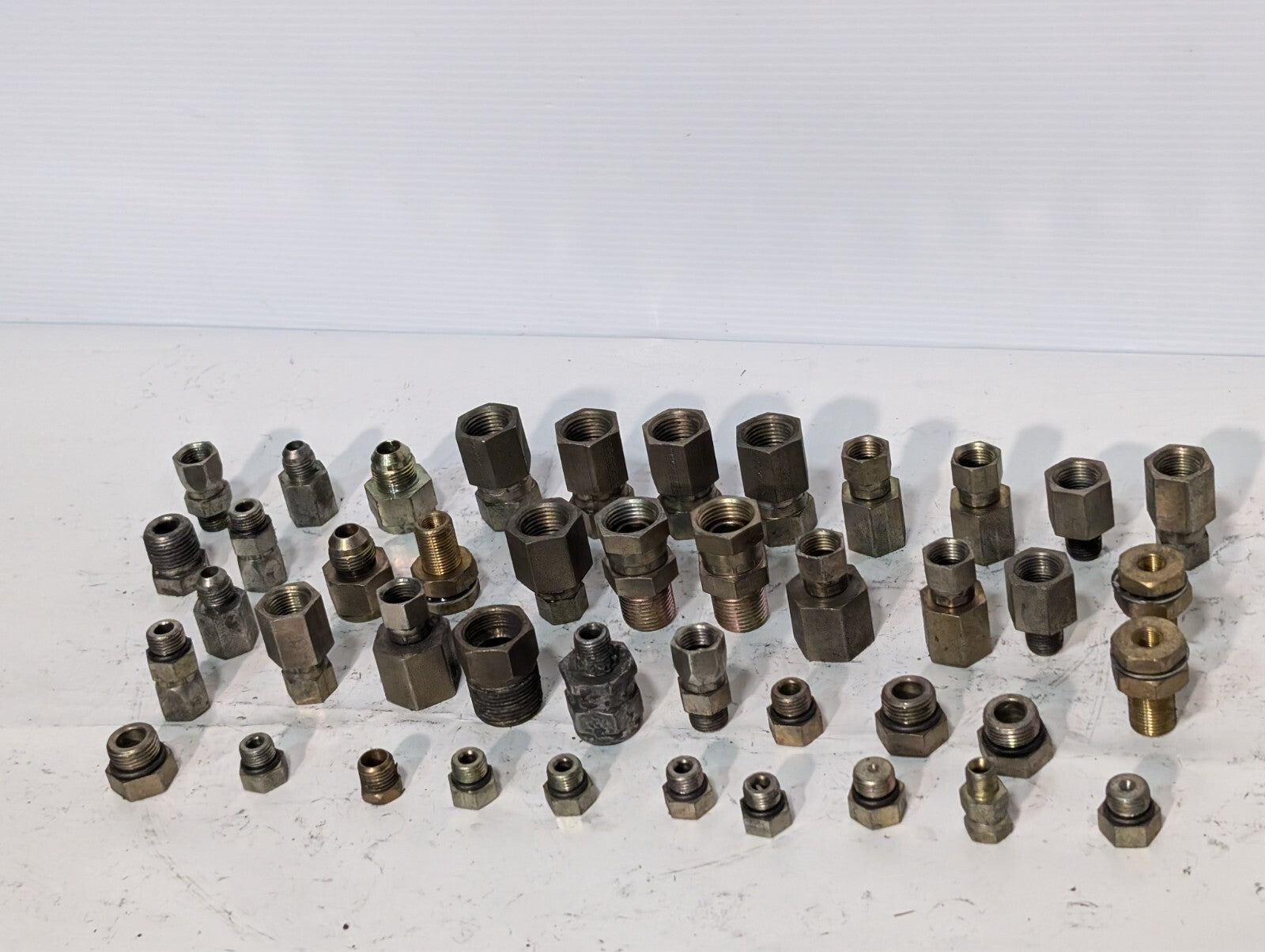 (40) Assorted Hydraulic Fitting and Adapters, Hex Head Thread Nut Lug Nipple