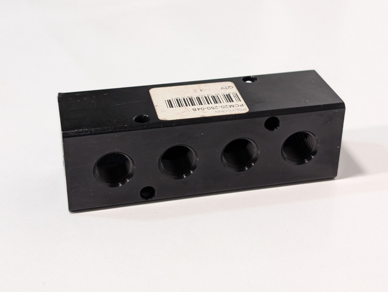 (4) Polyconn PCM20-250-04B Pneumatic Manifold 4x 1/4" NPT Out 3/8" NPT In