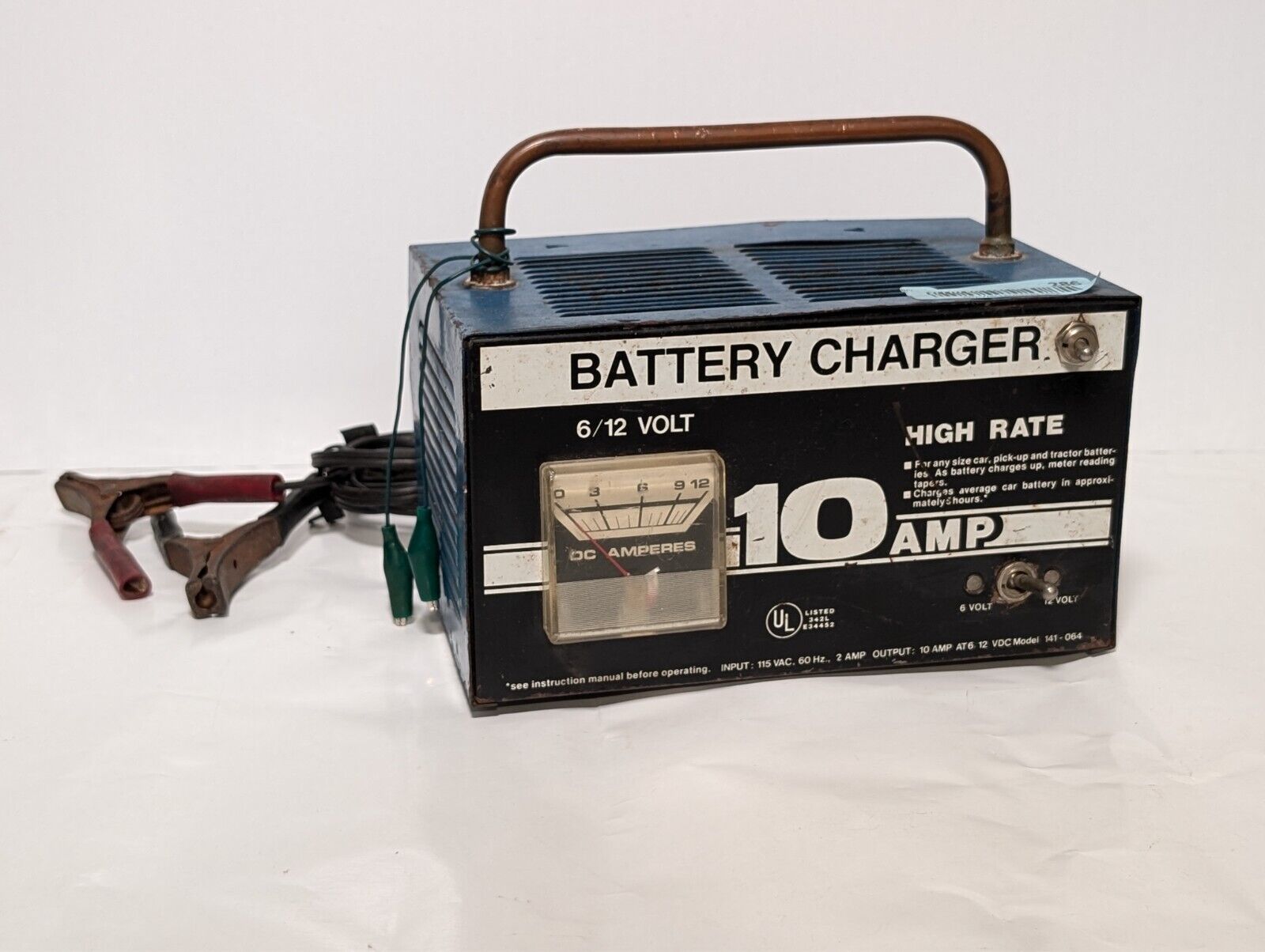 Vintage Solar 10/2a 55a Battery Charger Starter 6 & 12 Volt No. 1050C