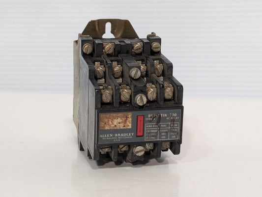 Allen Bradley 700-N600A1 Control AC Control Relay, 84AB86 Coil 110\120v, Type N