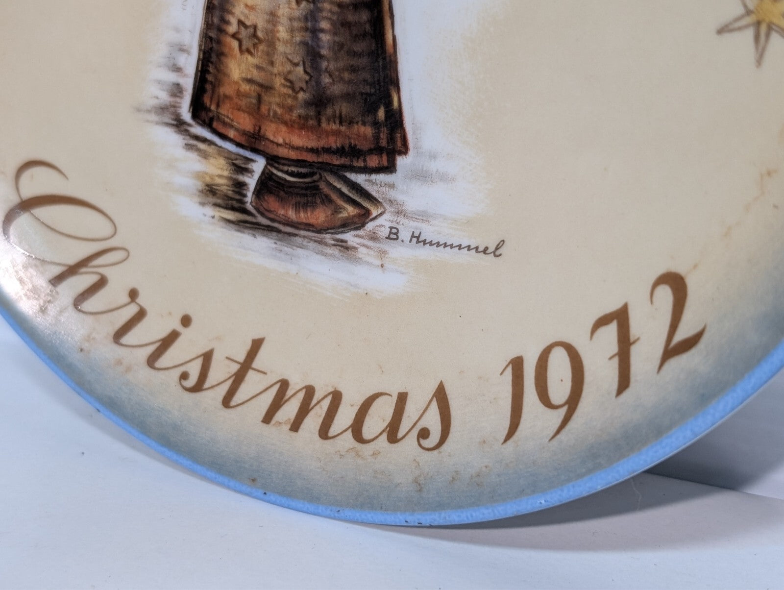 (2) Bertha Hummel Christmas Plate 1971 1972 Heavenly Angel Children