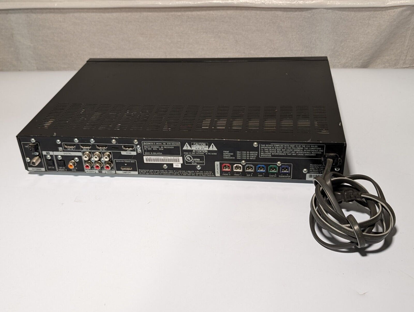 Sony STR-KS2300 S-Master HDMI Surround Sound Multi-Channel AV Receiver 