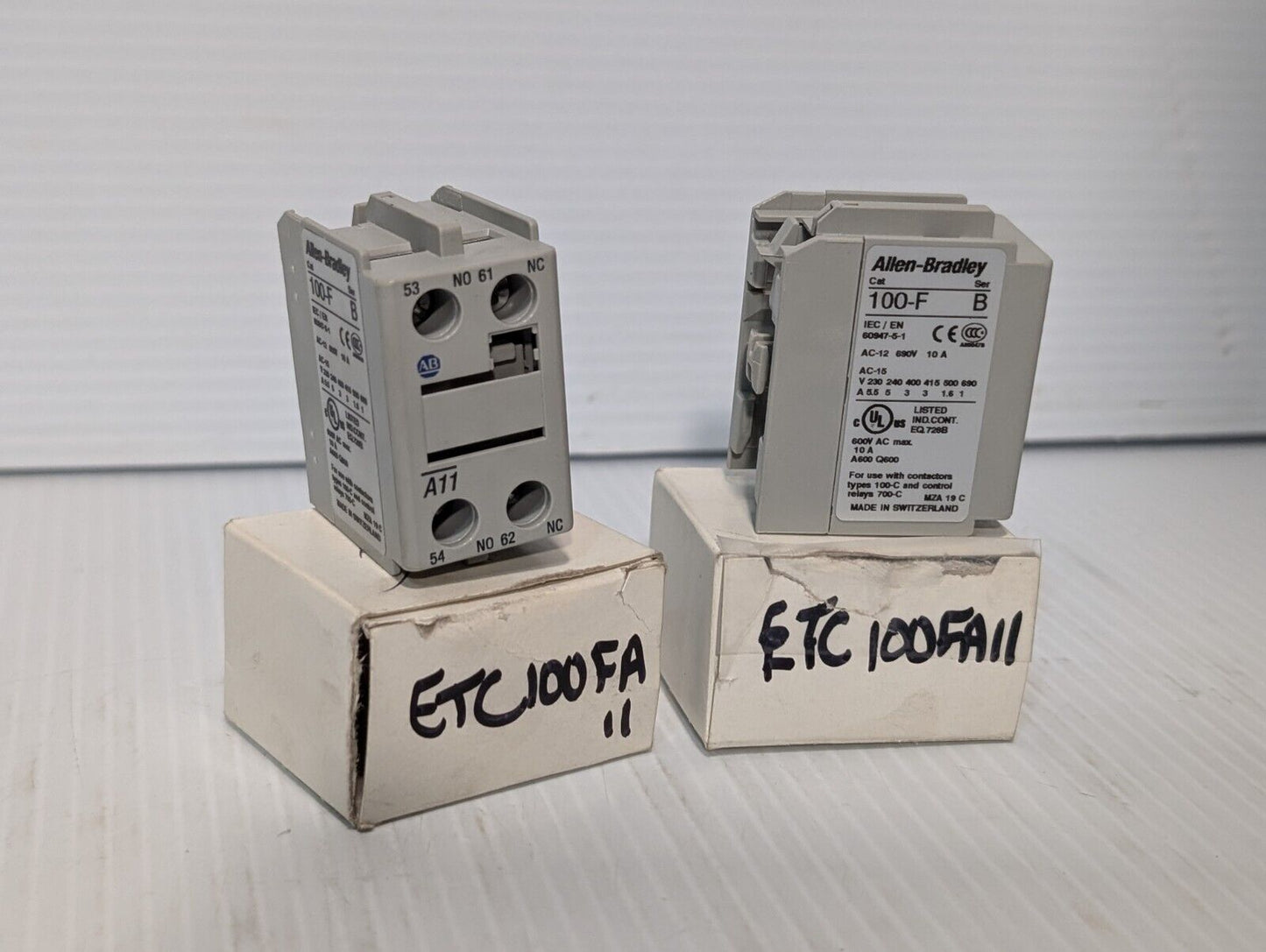 Allen Bradley 100-F Ser. B, Auxiliary Contact, Contact Block, AC-12 690V 10A
