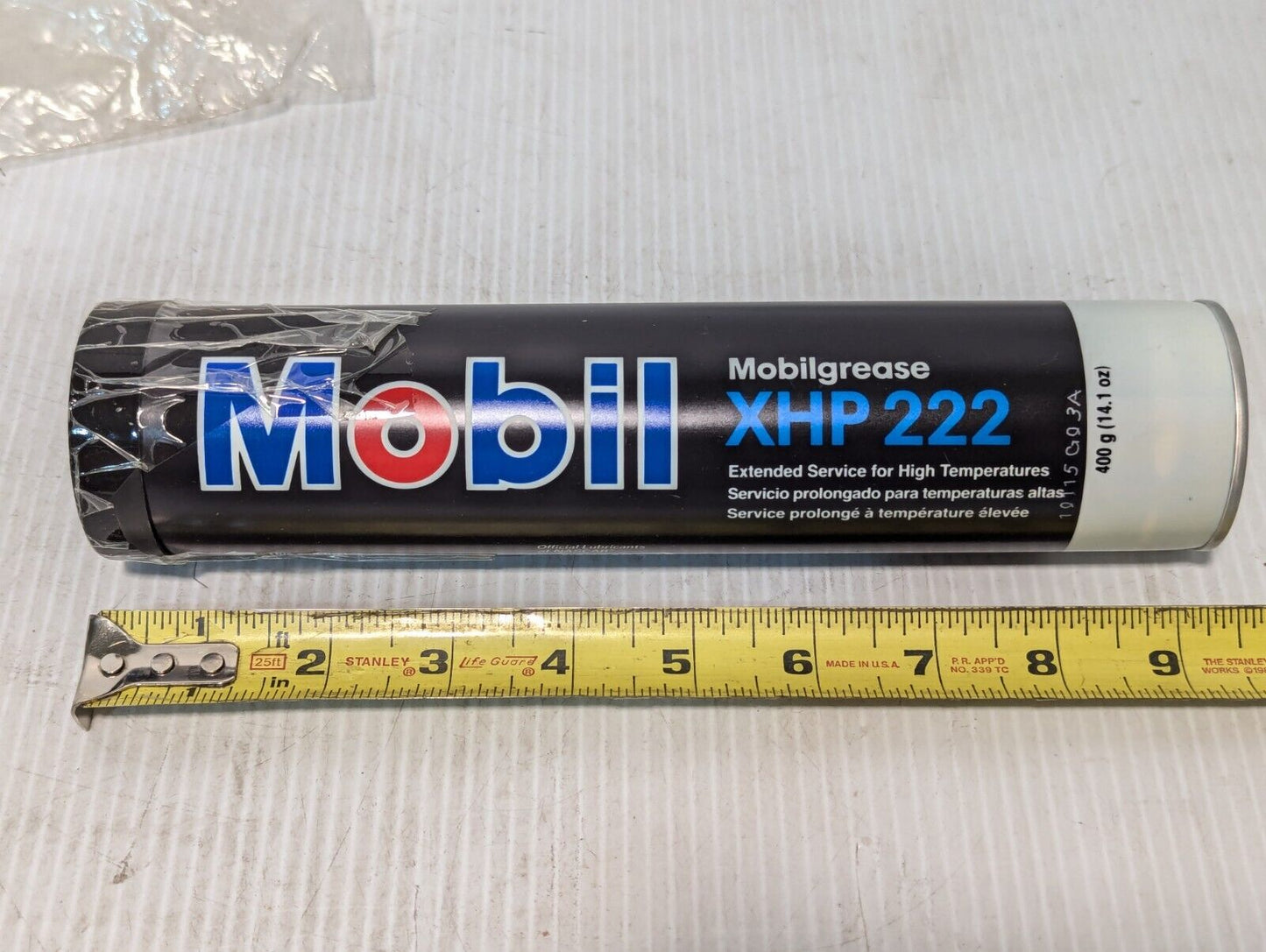 14.1 oz Tube of Mobil Mobilgrease XHP 222, 9.5" In Tall - Free Shipping