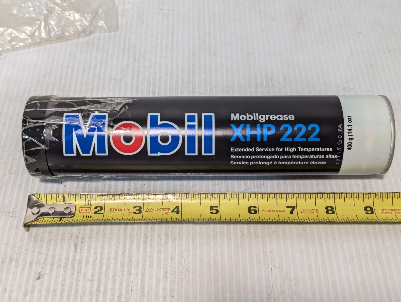 14.1 oz Tube of Mobil Mobilgrease XHP 222, 9.5" In Tall - Free Shipping