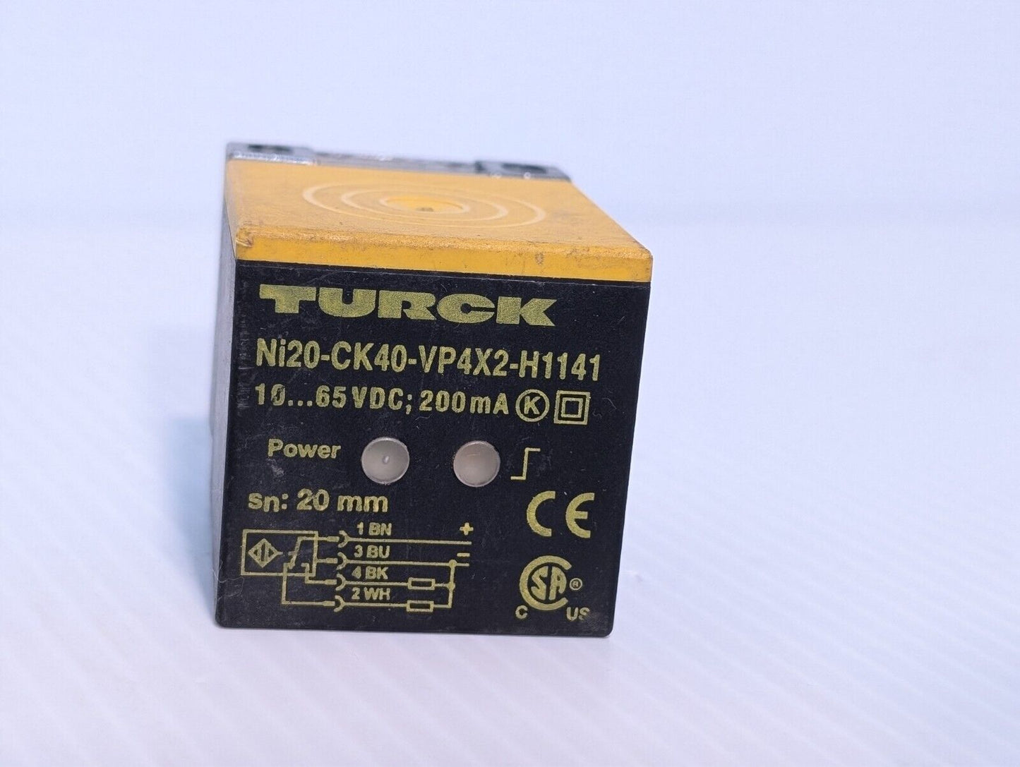 Turck Ni20-CK40-VP4X2-H1141 W/BS2.1 Inductive Sensor DC 4-Wire 40mm Rectangular
