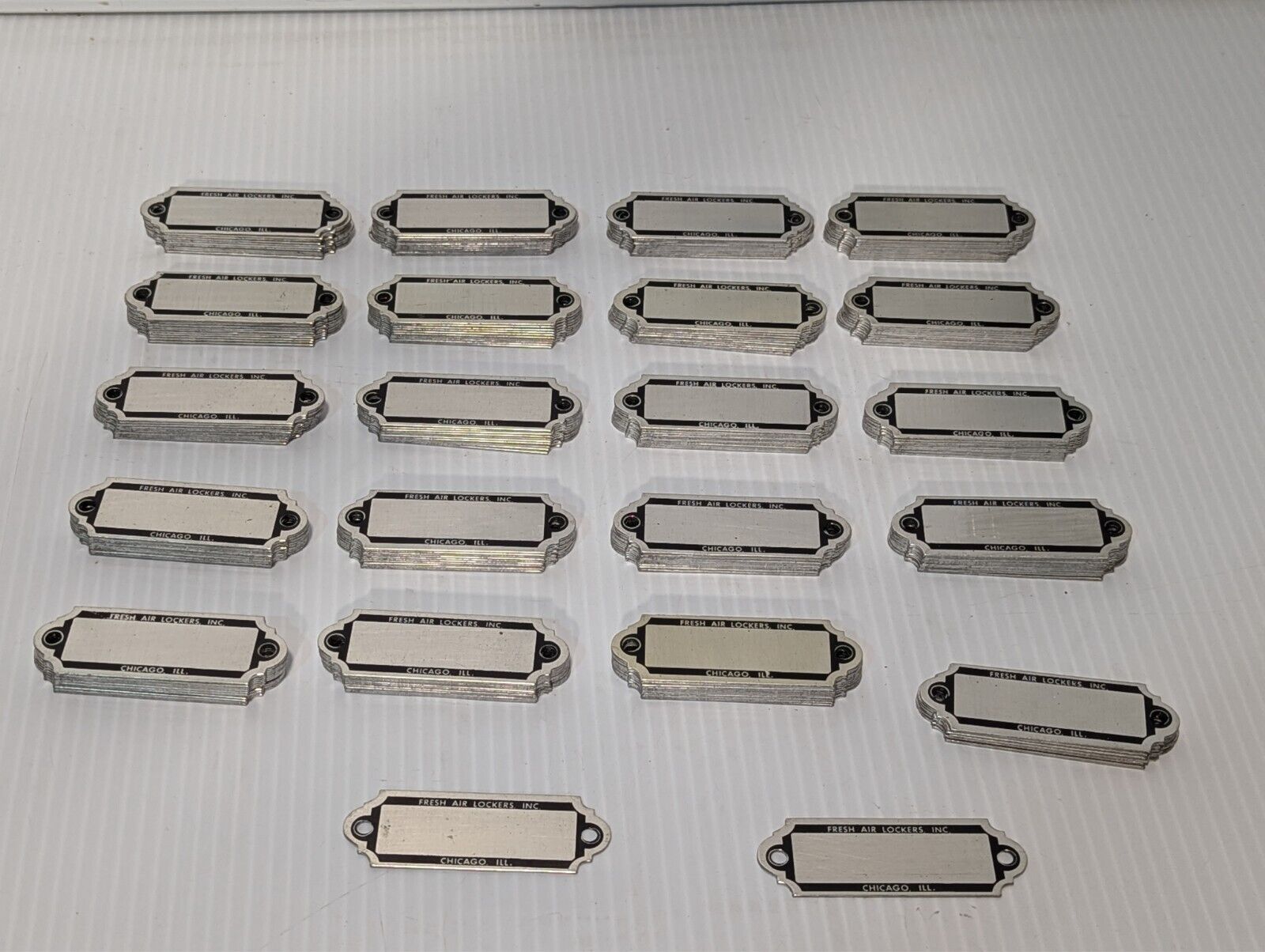 Lot of 198 Fresh Air Lockers Blank Name Number Tag - Free Shipping+Returns