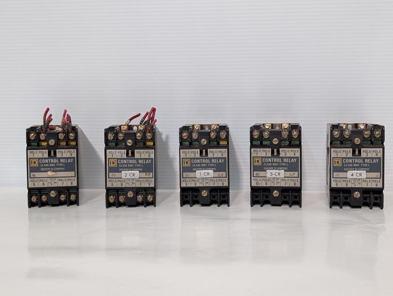 (5) Square D 8501 L0-40 Control Relay 120V Coil LO-40