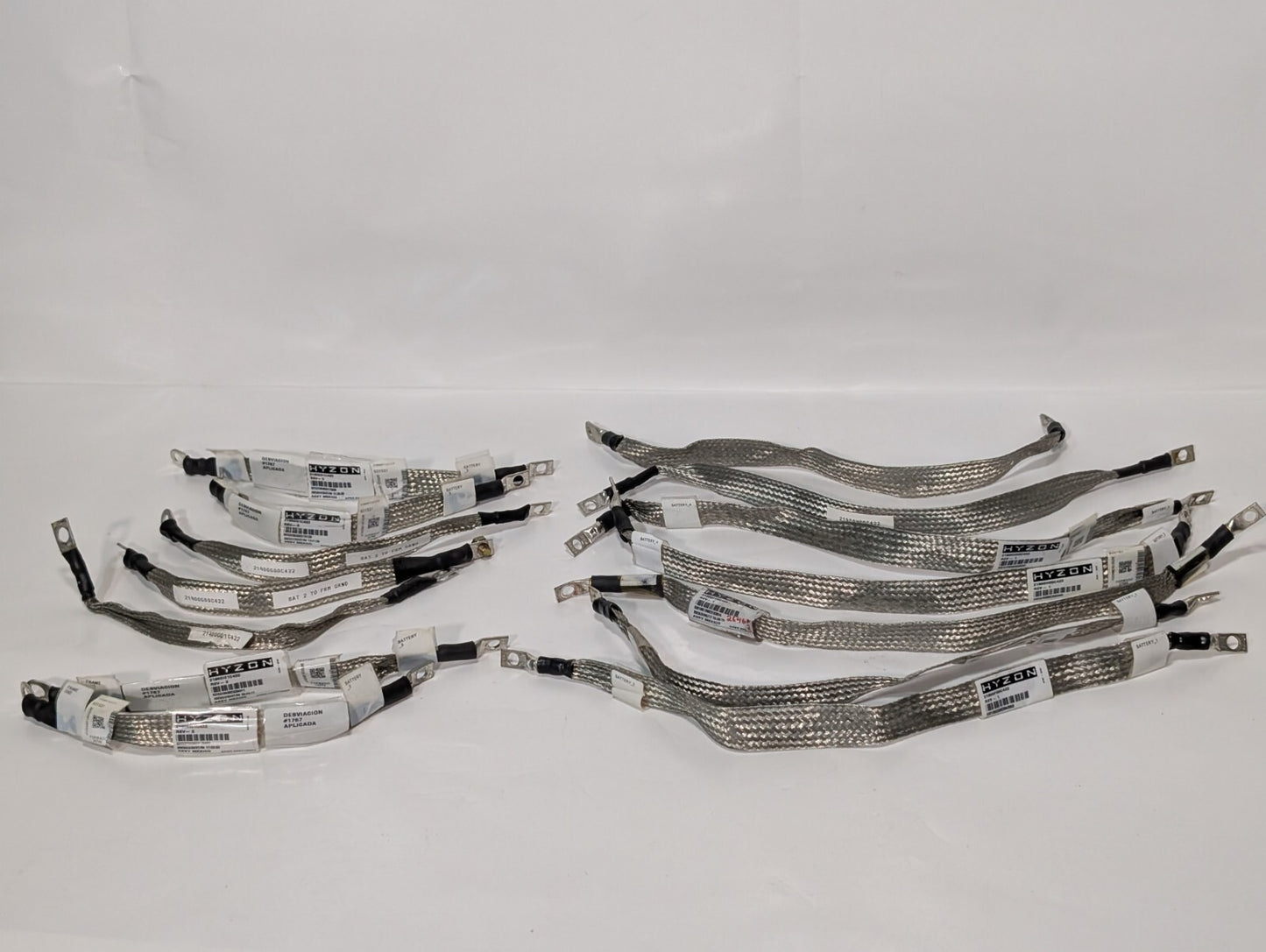 (14) Hyzon Ground Cable Assembly Straps for Batteries, EV HV Vehicles