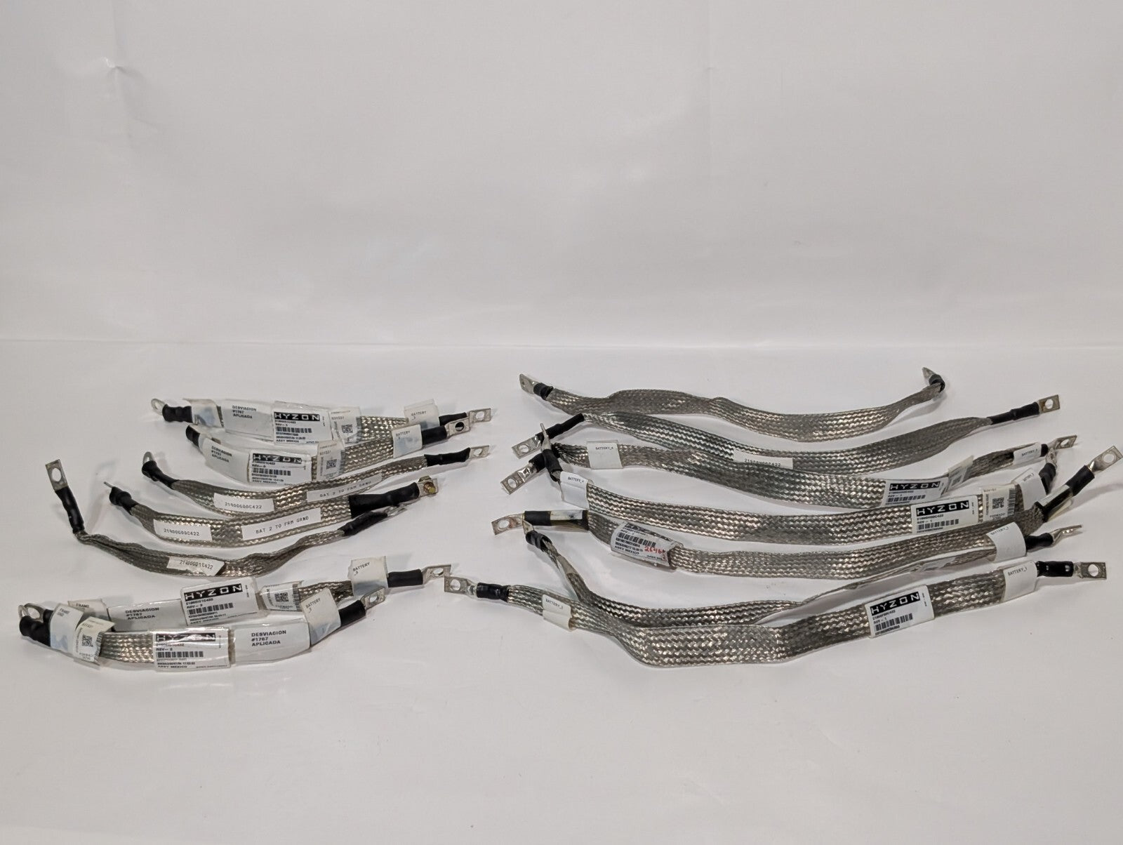 (14) Hyzon Ground Cable Assembly Straps for Batteries, EV HV Vehicles