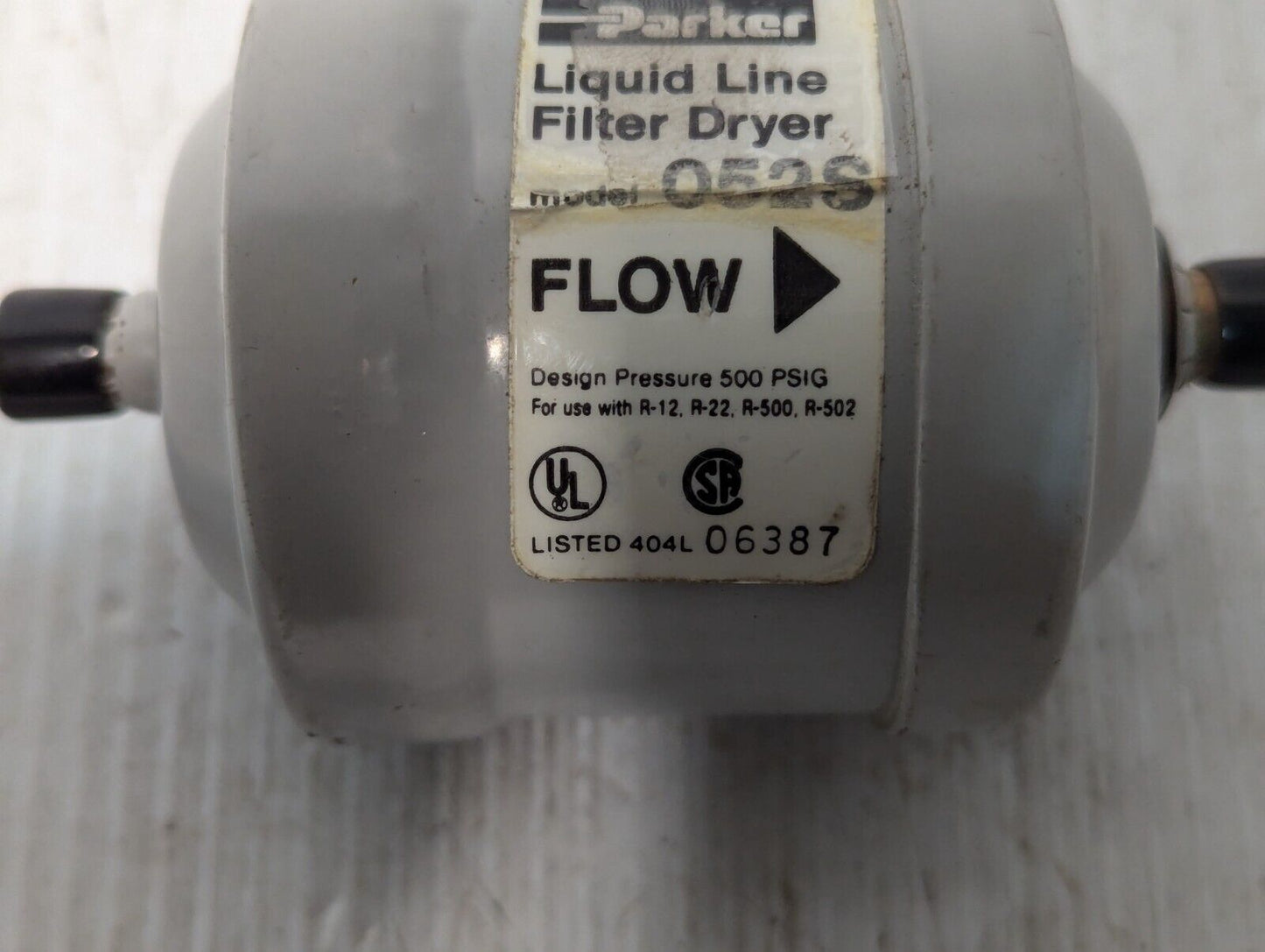 Parker Liquid Liner Filter Dryer, 052S, Design Pressure 500PSIG -Free Shipping