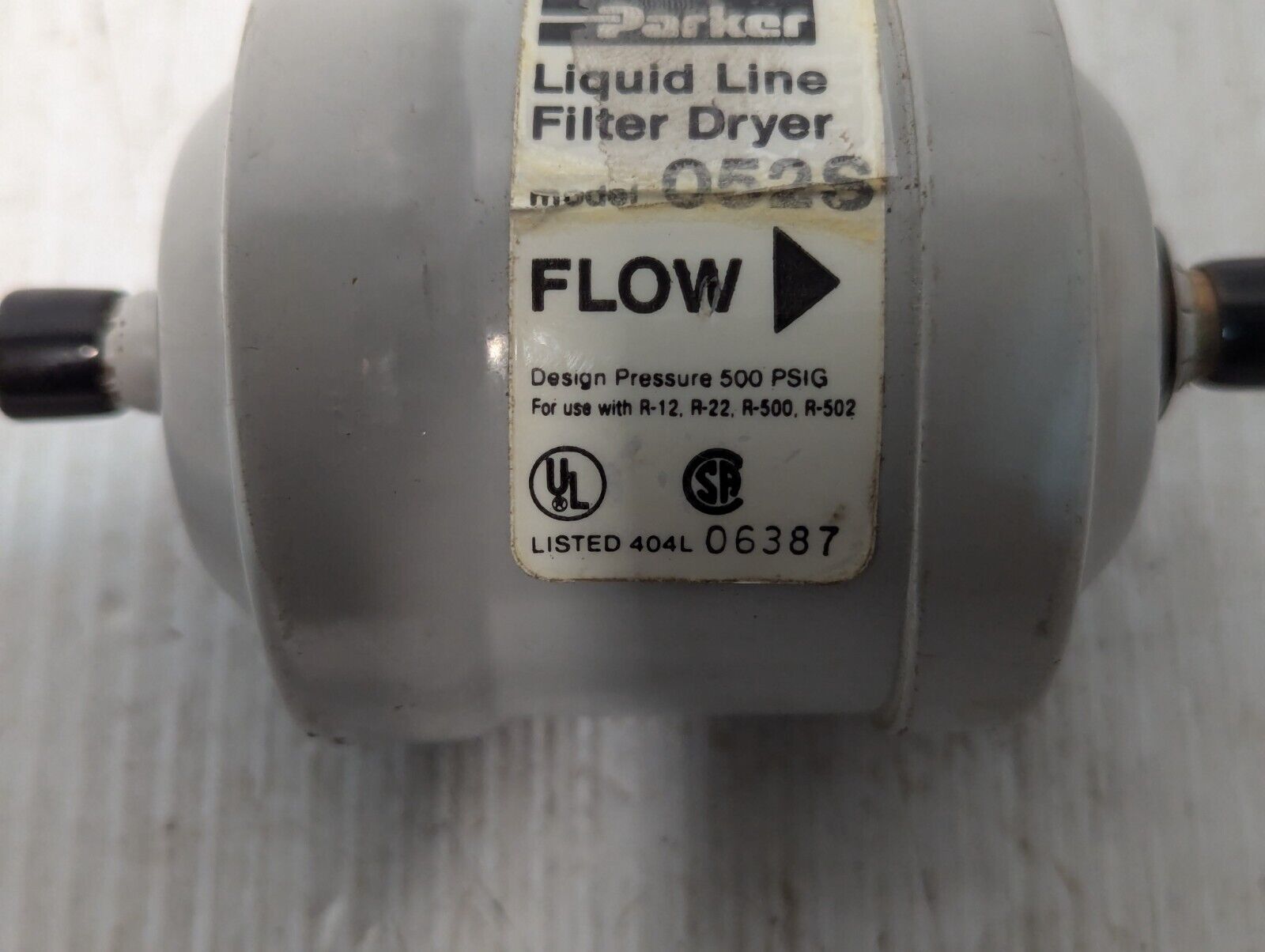 Parker Liquid Liner Filter Dryer, 052S, Design Pressure 500PSIG -Free Shipping