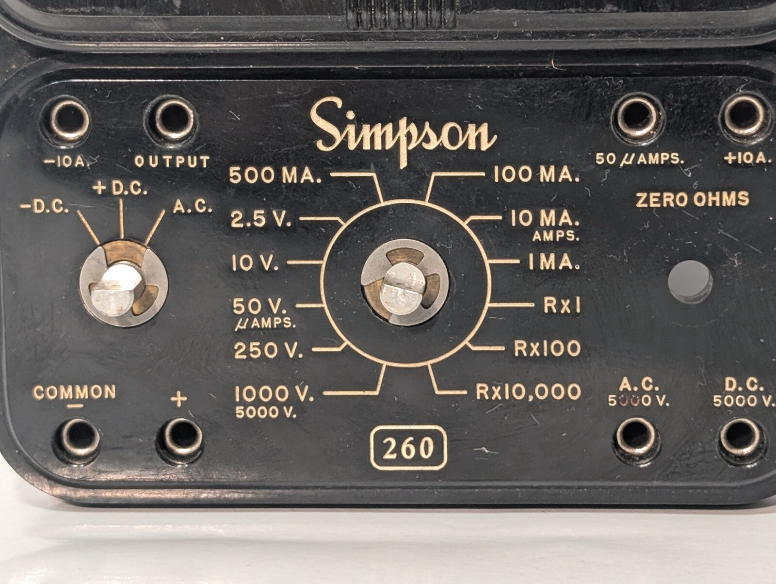 (3) SIMPSON 260 Series 5P Overload Protected Volt Milliammeter Analog Meter READ