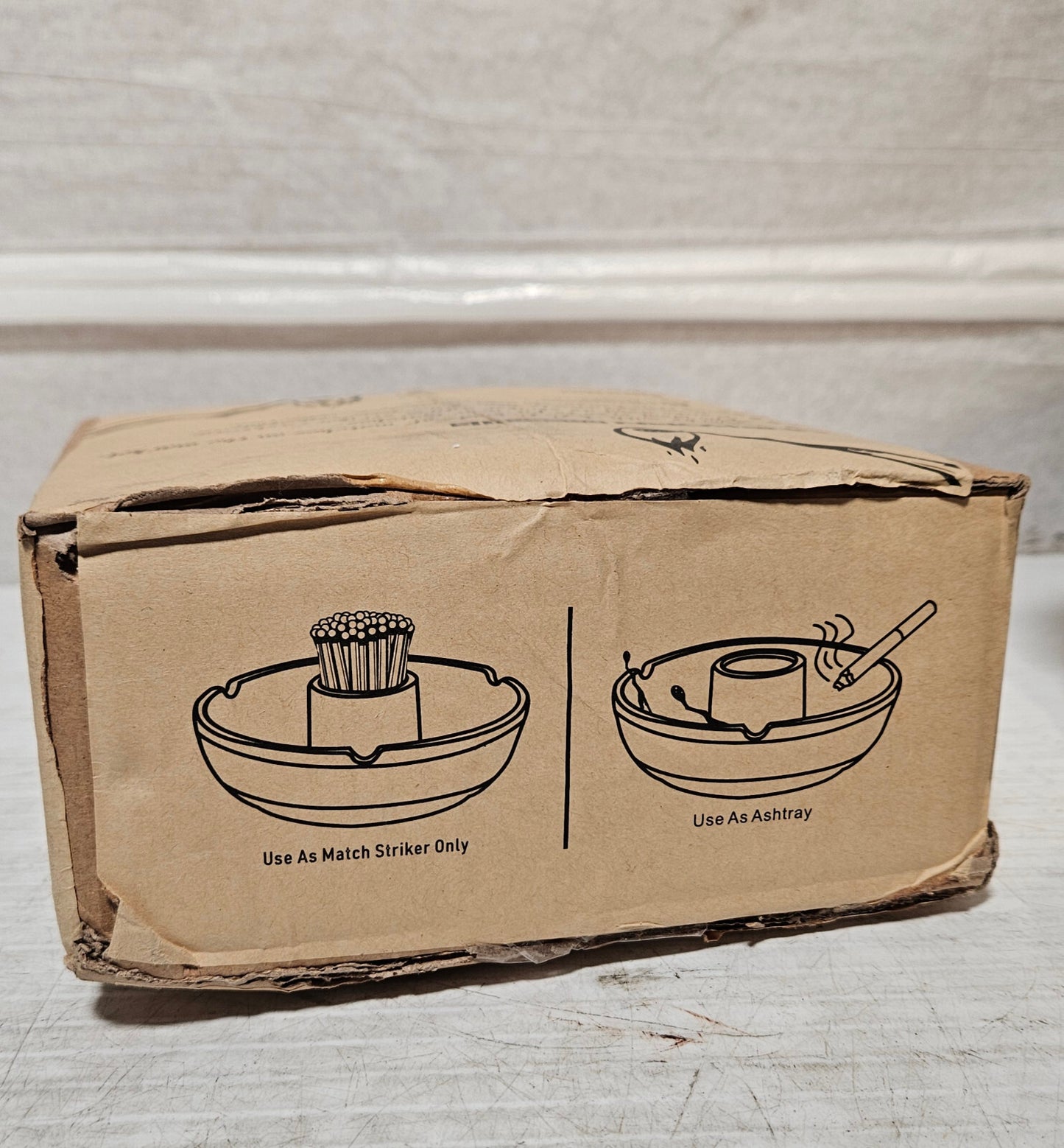 Unekorn Ceramic Match Striker Ashtray, Match Holder, Brutalism, Organic, Glazed