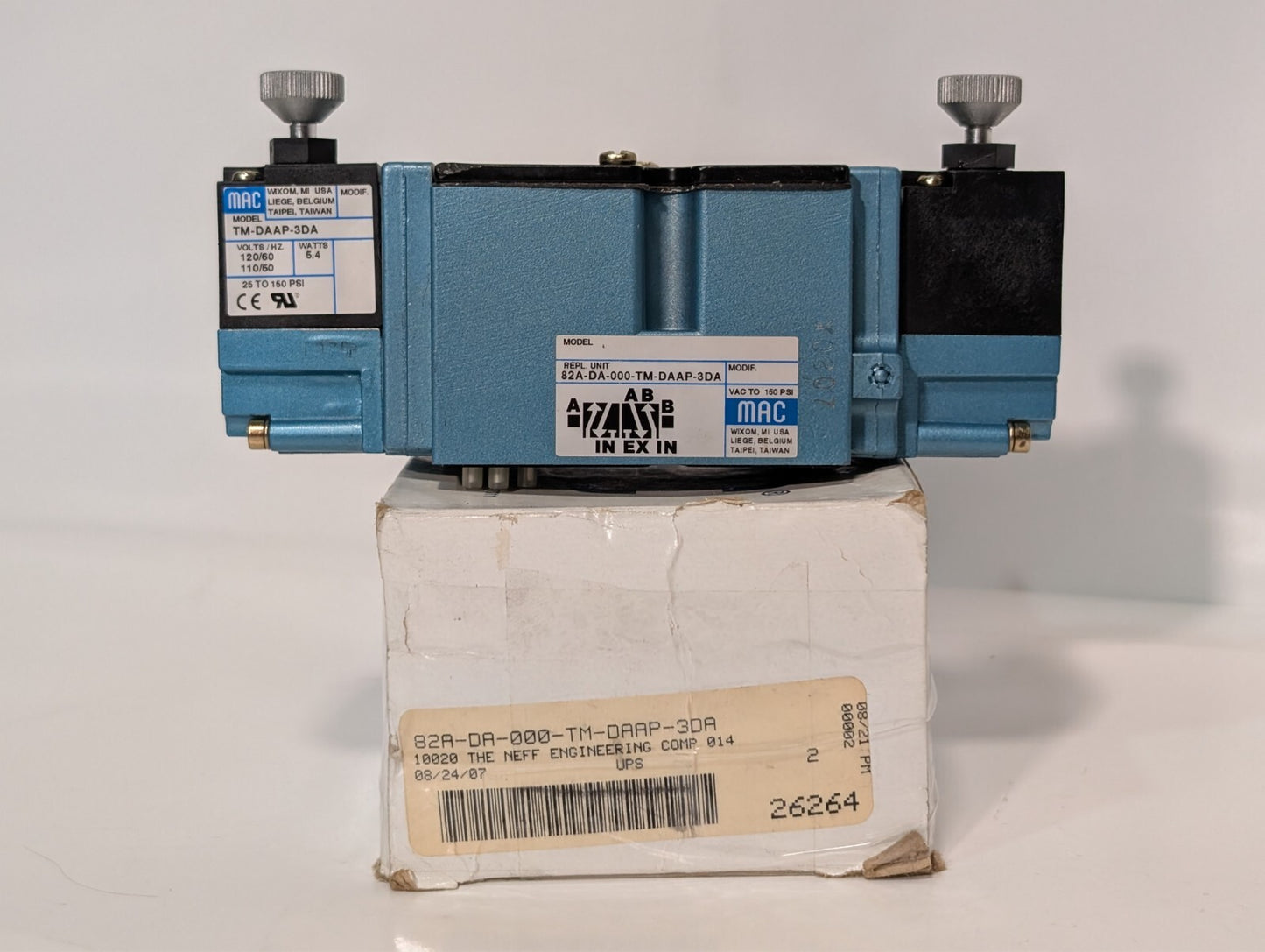 (1) New MAC 82A-DA-000-TM-DAAP-3DA Solenoid Valve
