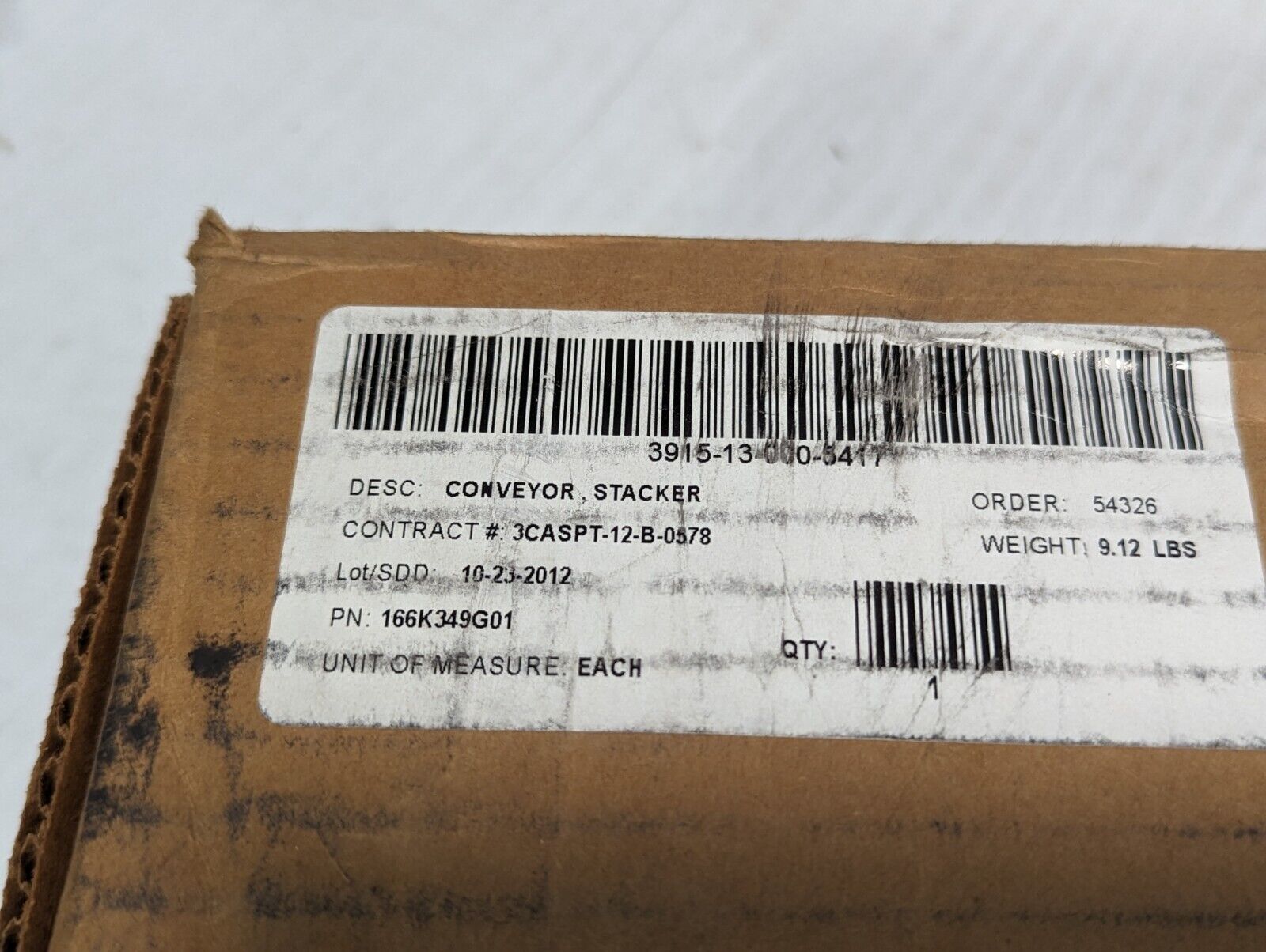 3915-13-000-5417 166K349G01 Stacker Conveyor - Free Shipping