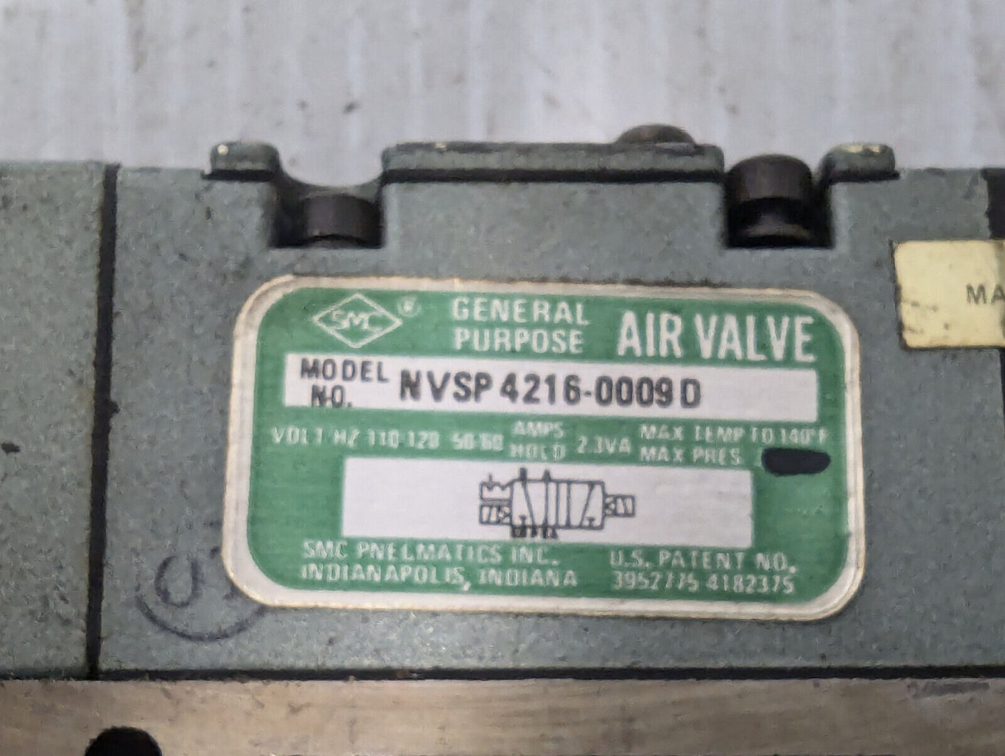 SMC NVSP4216-0009D General Purpose Solenoid Air Valve -Made in USA,Free Shipping