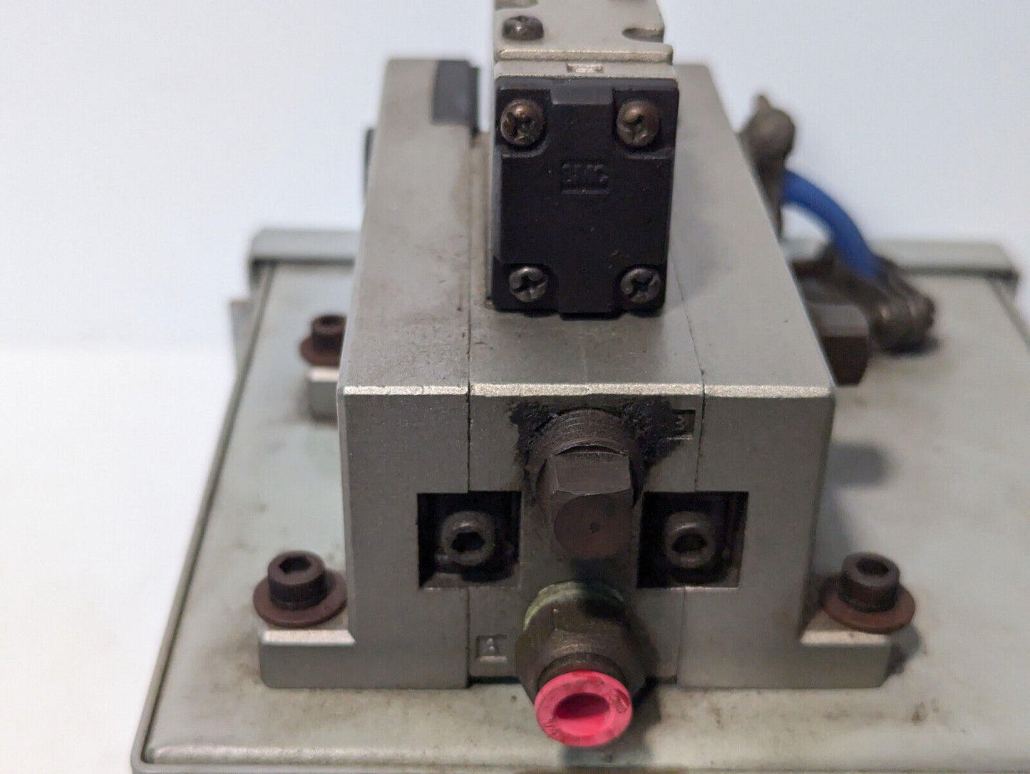 SMC NVSP4116-0009D Pneumatic Solenoid Valve w/ Pulse Counter, Box, Parts, Used