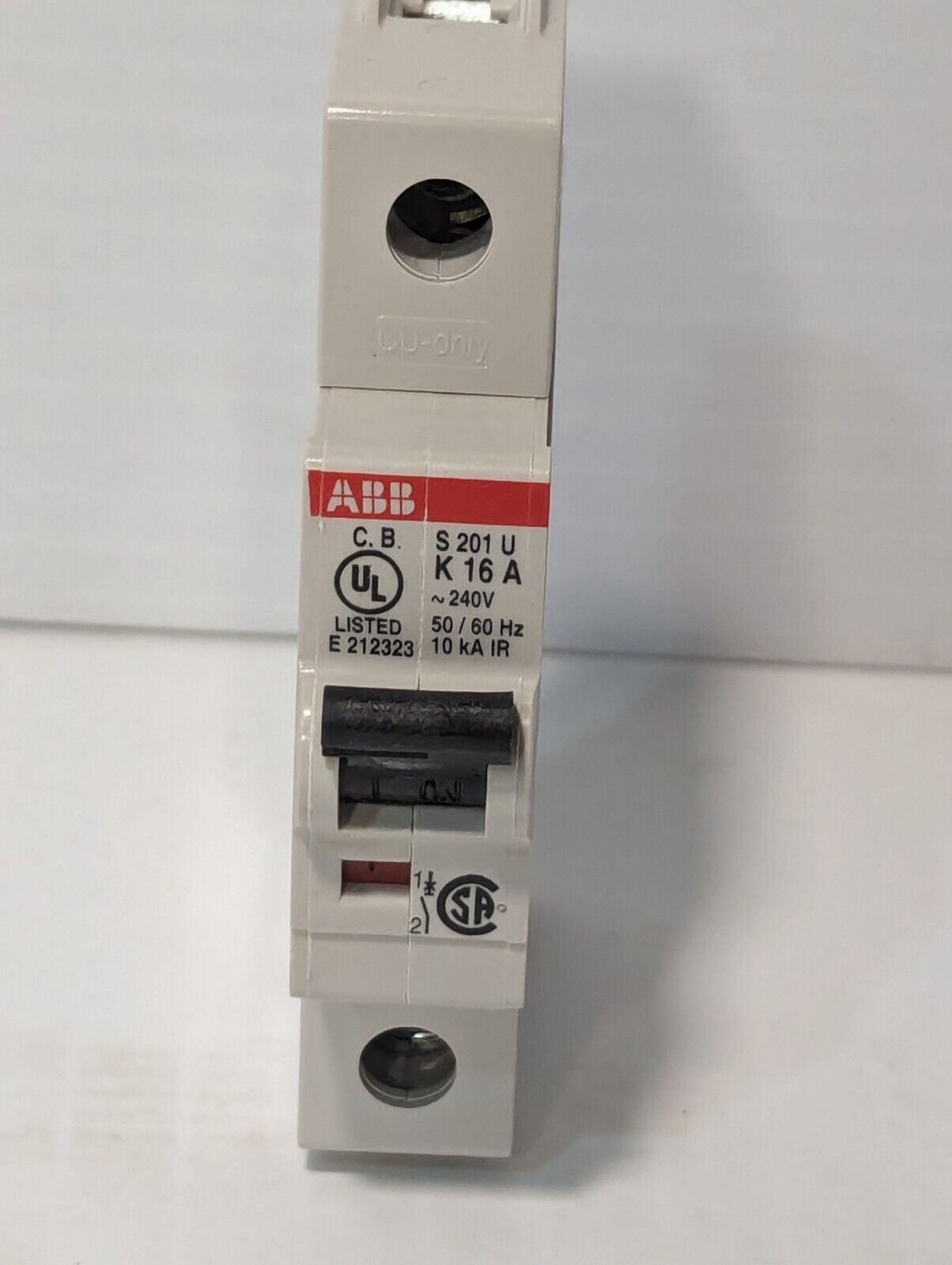 ABB S201UK16A Circuit Breaker, 16A, 1 Pole Unit 240VAC - Free Shipping