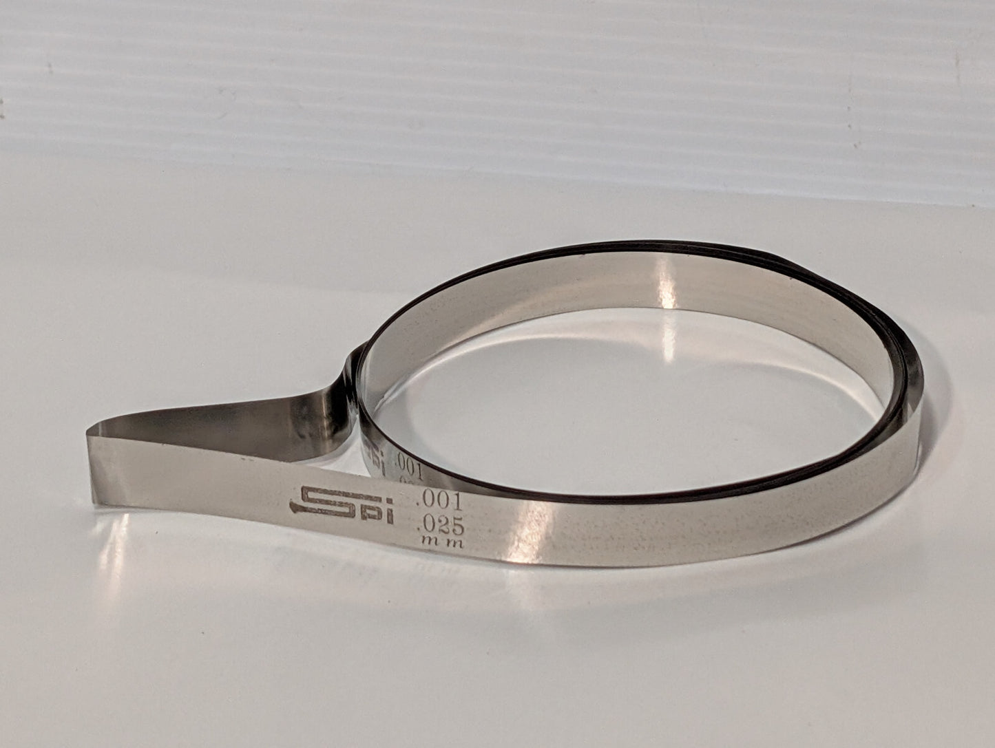 SPI 91-416-8 High Carbon Steel Feeler Stock Roll 1/2"W, 25'L, .001 Thick Coil