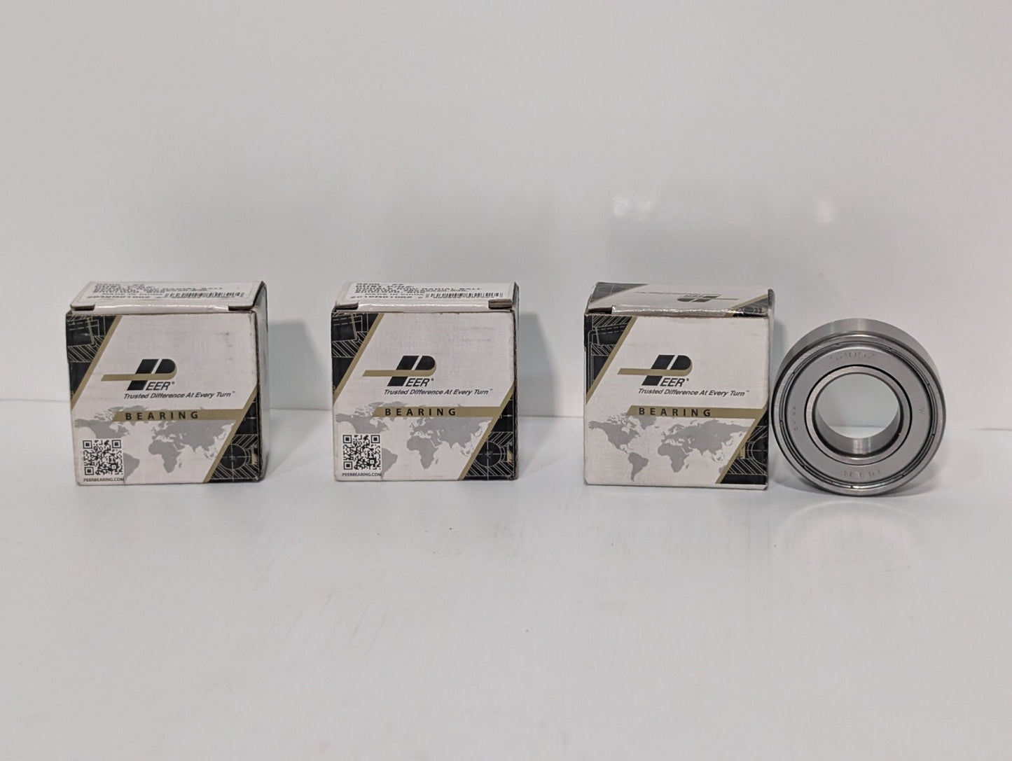 [3] Peer 5205-ZZ Double Row Radial Ball Bearing 25x52x20.638mm 2019R01062