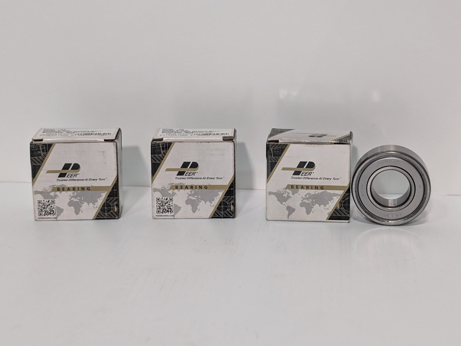 [3] Peer 5205-ZZ Double Row Radial Ball Bearing 25x52x20.638mm 2019R01062