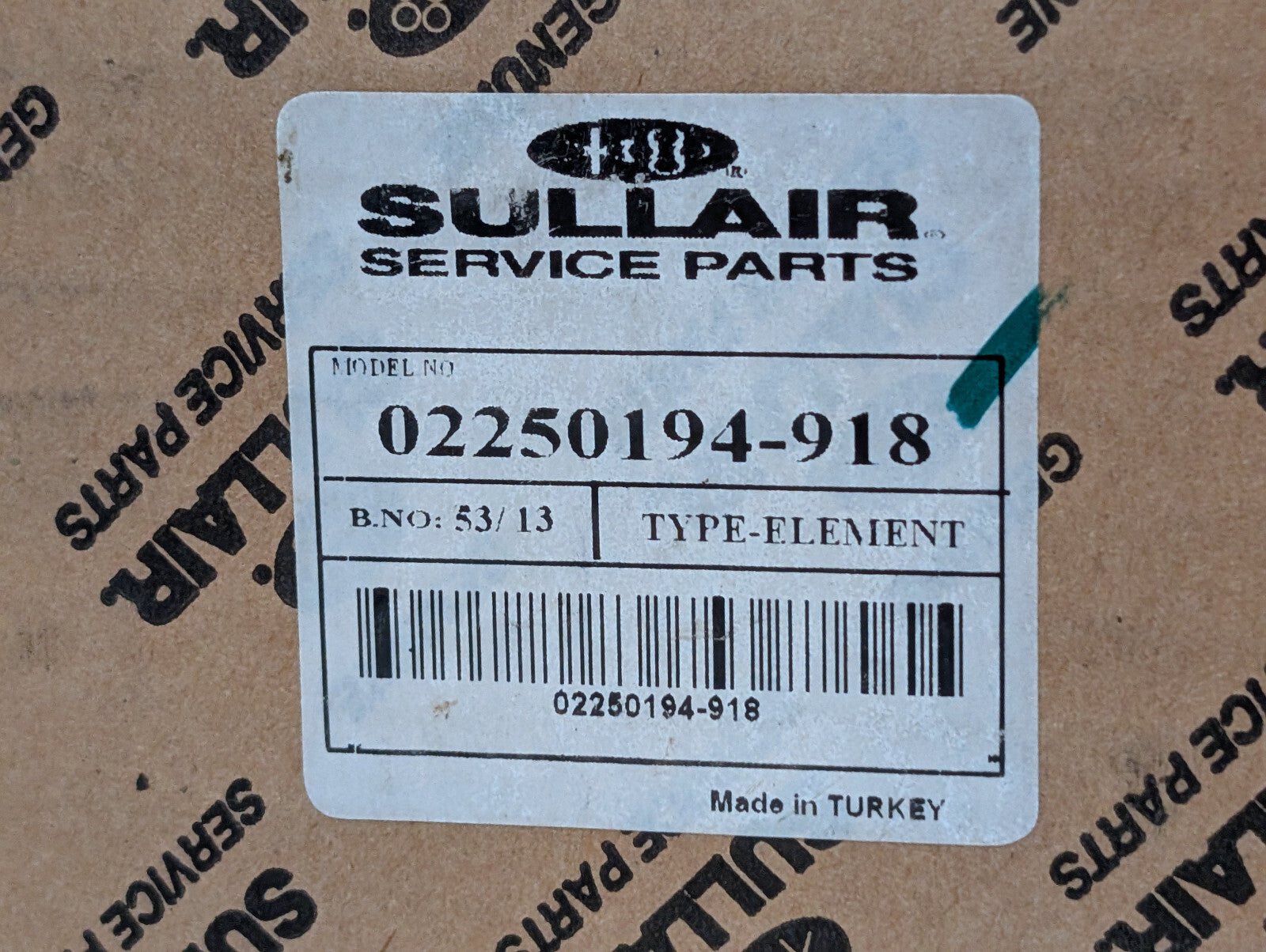 Sullair Service Parts 02250194-918 02/14 Filter Element, O Ring, Red