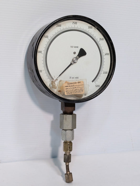 WIKA Test Gauge, 6" Dial Face, 0-3000psi Gauge, 1/2"npt, 20psi Dial Increments