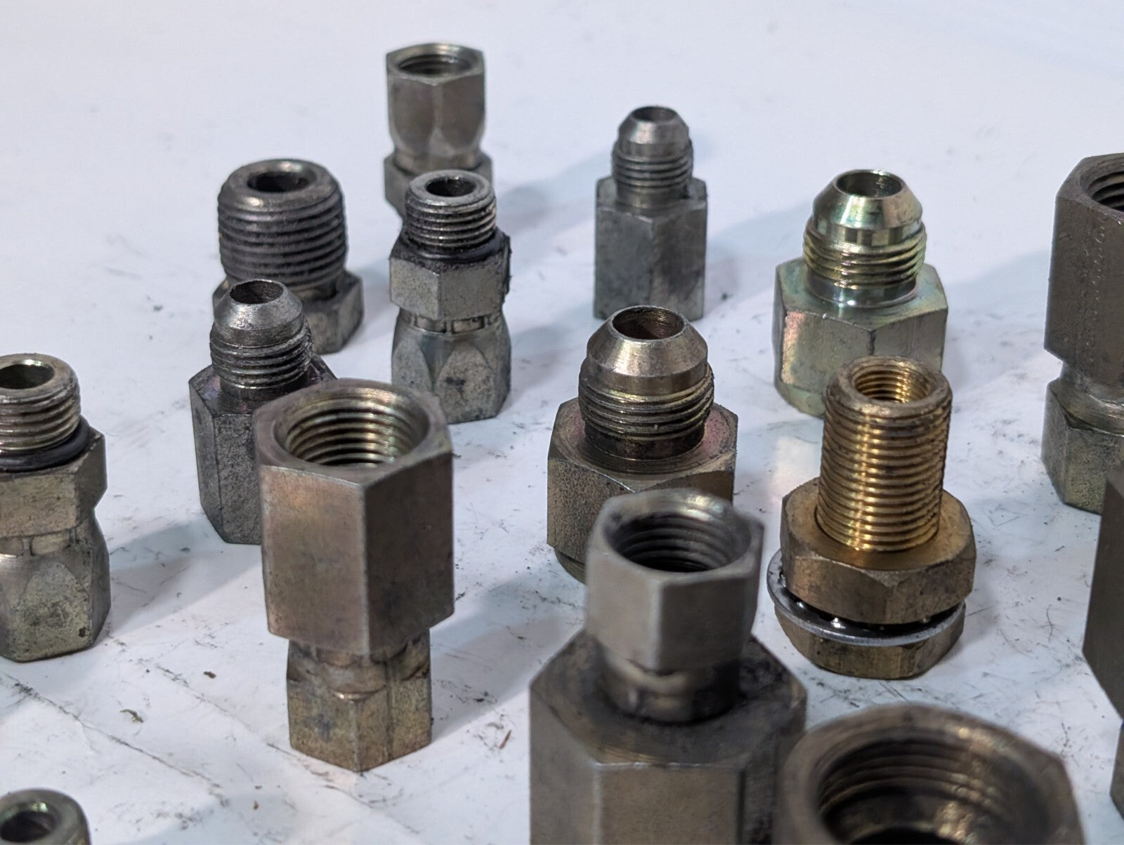 (40) Assorted Hydraulic Fitting and Adapters, Hex Head Thread Nut Lug Nipple