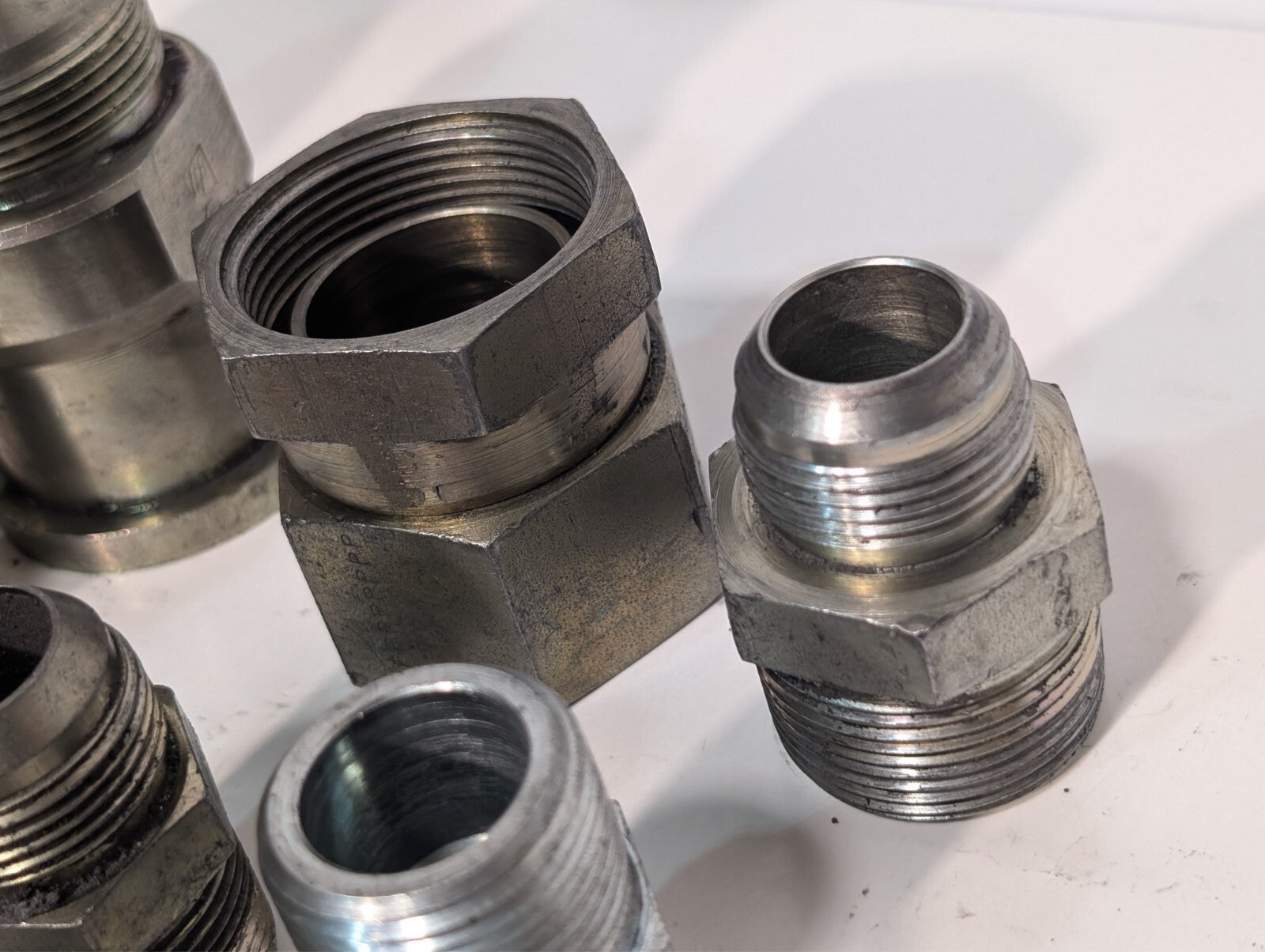 (23) High Pressure Adaptor Fittings Reducers Hex Heads for Hydraulic Press