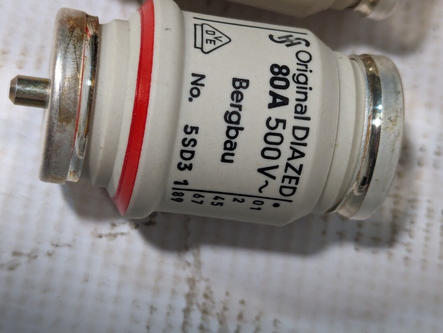 Siemens 5SD3 fuse, 80A, 500VAC, original diazed, Bergbau