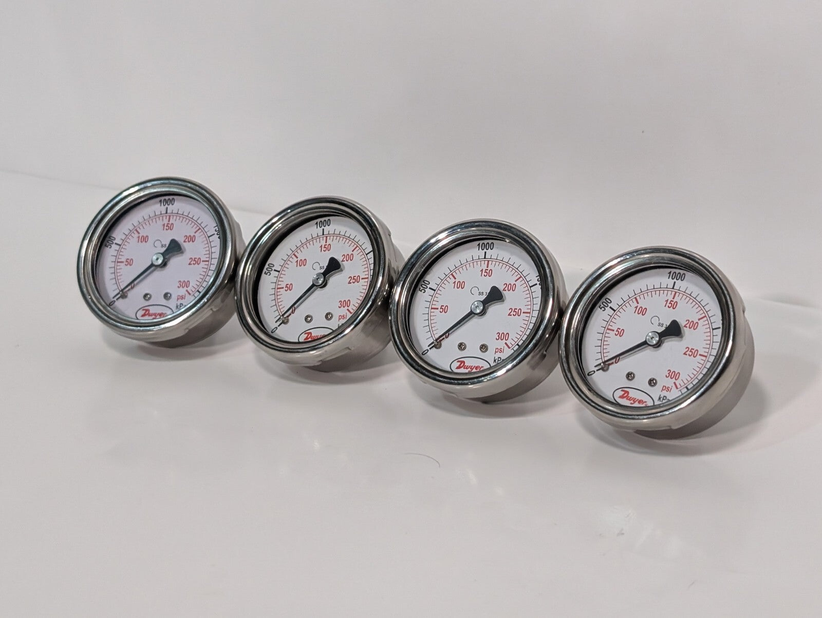 [4] Dwyer SGD-D0842N 2.5" Stainless Steel Industrial Pressure Gage Gauge 300PSI