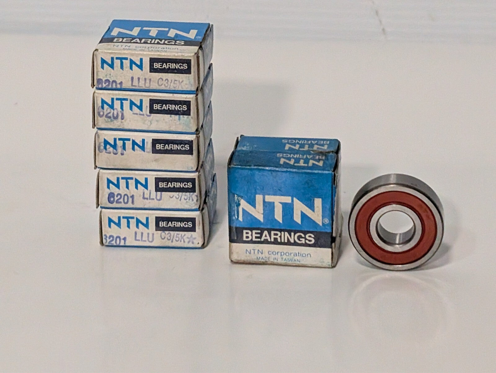 (7) NTN 6201LLU Groove Ball Bearing, 6201 2RS IBU KOYO, 6201 2RS1 SKF 12x32x10mm