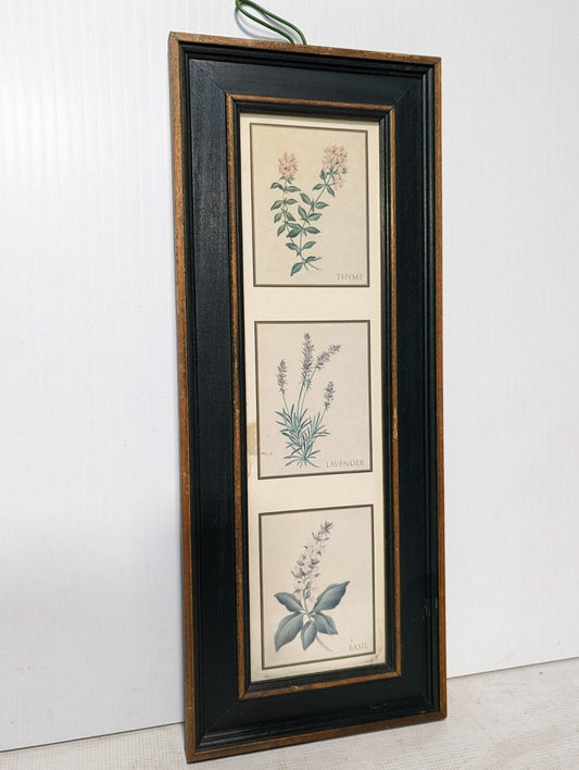 Wall Art Decor Print, Country Style  Picture Featuring Herbs,  21" T x 9" W