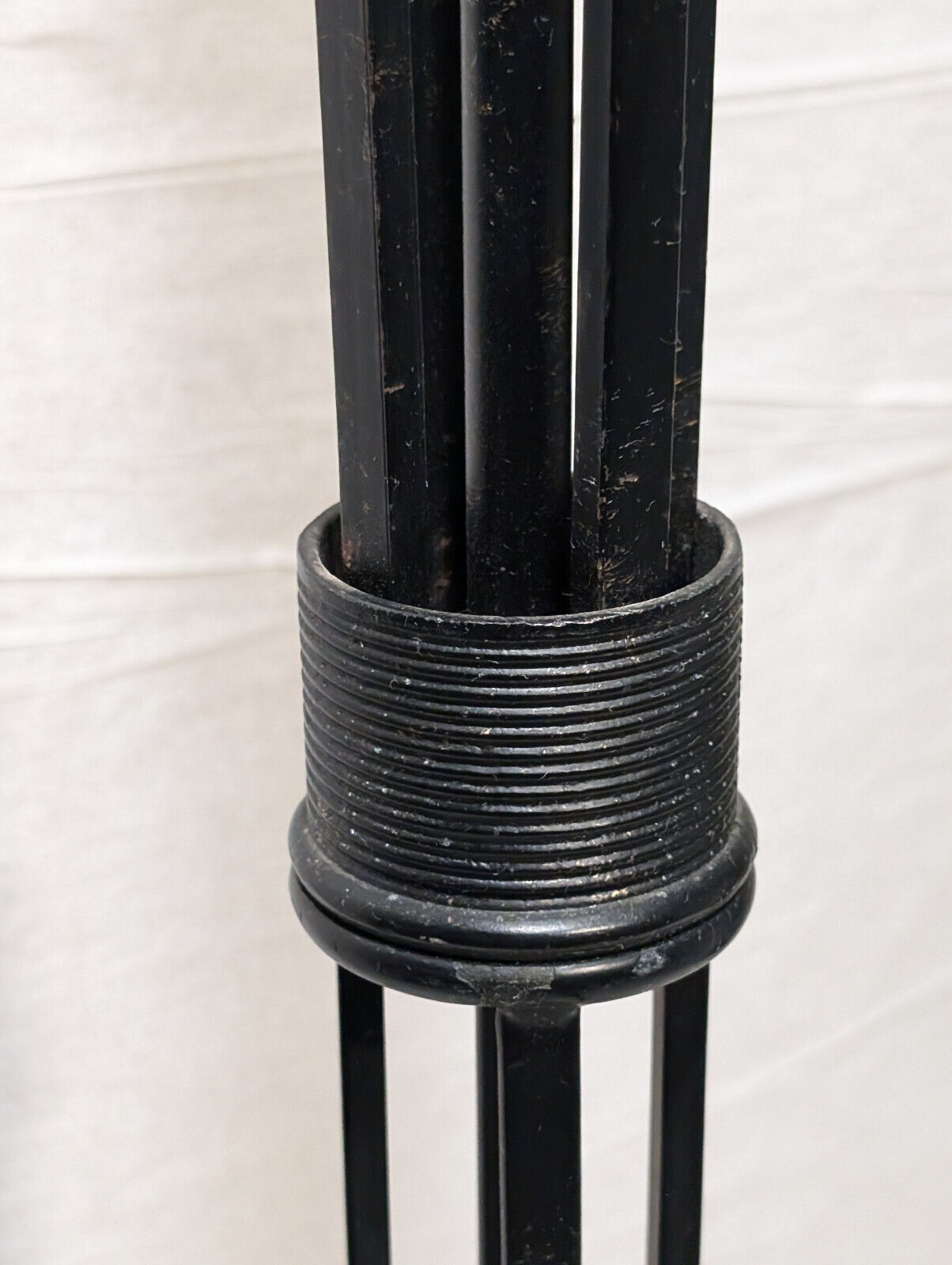 66" Goat Head Torchier Floor Lamp, Kaoyi KFD-5150 Dimmer, Vintage 90s, Brass