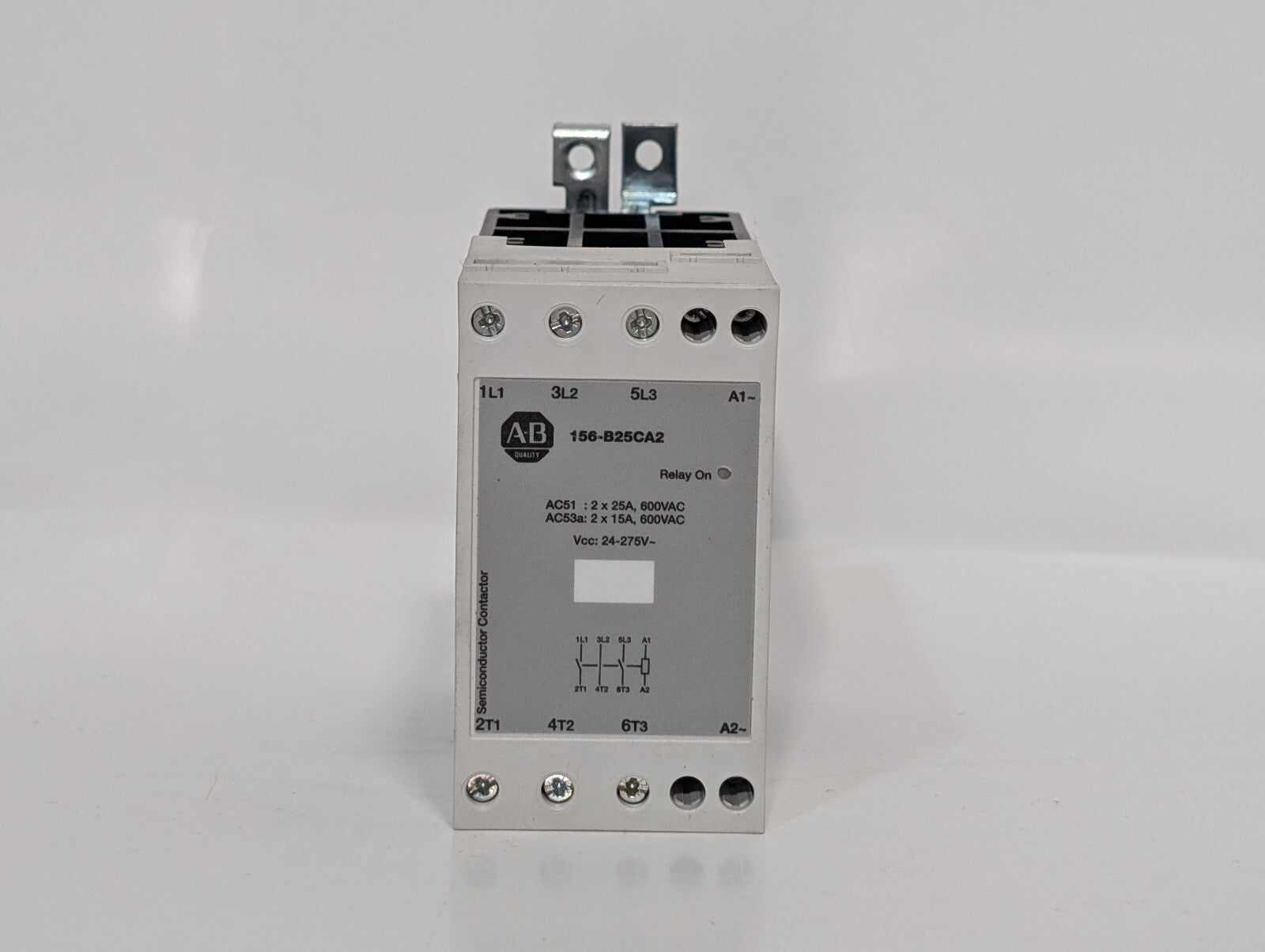 Allen Bradley 156-B25CA2 Ser A 2-Phase Semiconductor Contactor 600VAC 25A