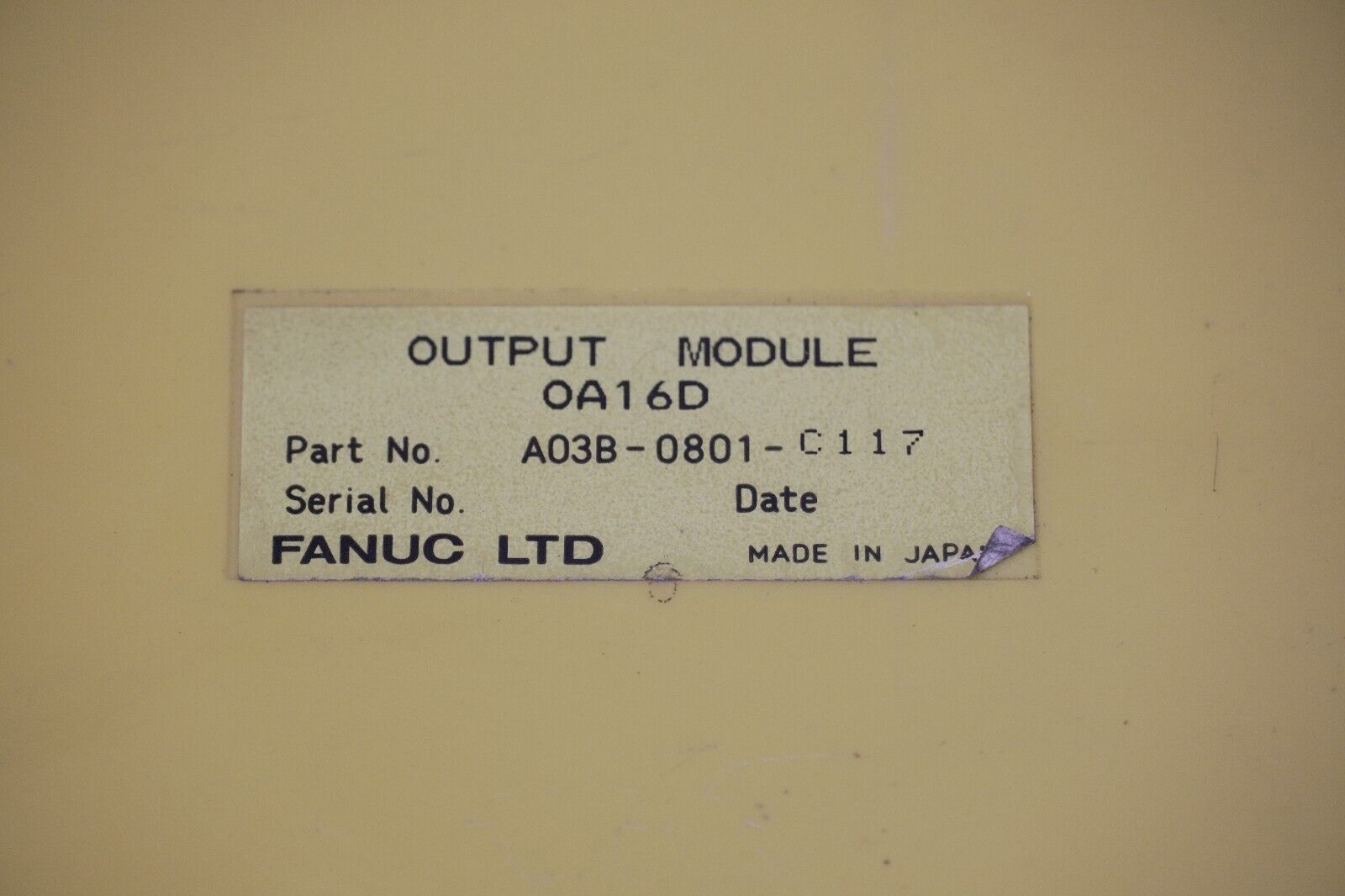 Fanuc A03B-0801-C117 output module, OA16D
