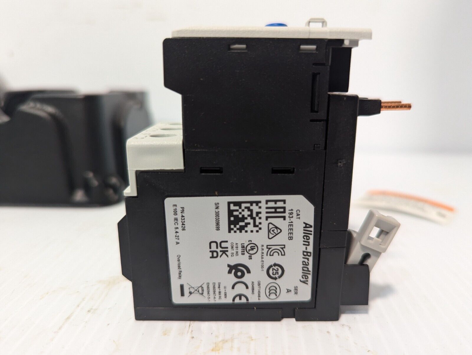 Allen-Bradley E100, 193-1EEEB overload relay, class 10/20, manual/auto-manual