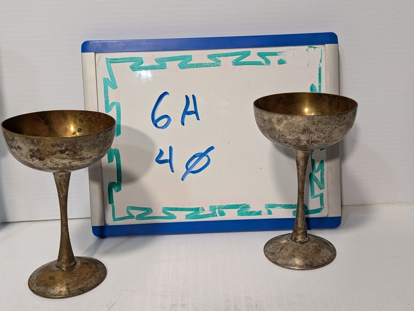 Stunning Sarnabrass Champagne Flute and Eales EPS 1779 Wine Goblets -Free Ship