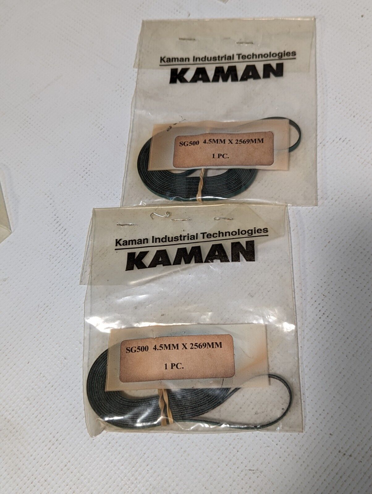 Lot of 5 Kaman SG500 Closed Loop Conveyor Belt, 0.178"w x 101" L