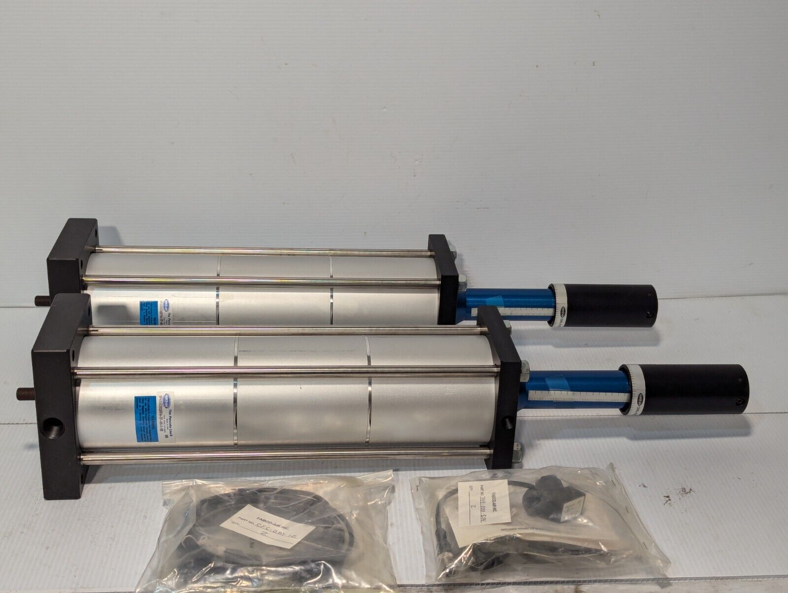 Fabco Air Dial-A-Stroke MP4X4X3X1FFA-TF-AS-E-MR pneumatic cylinder, Pancake Line
