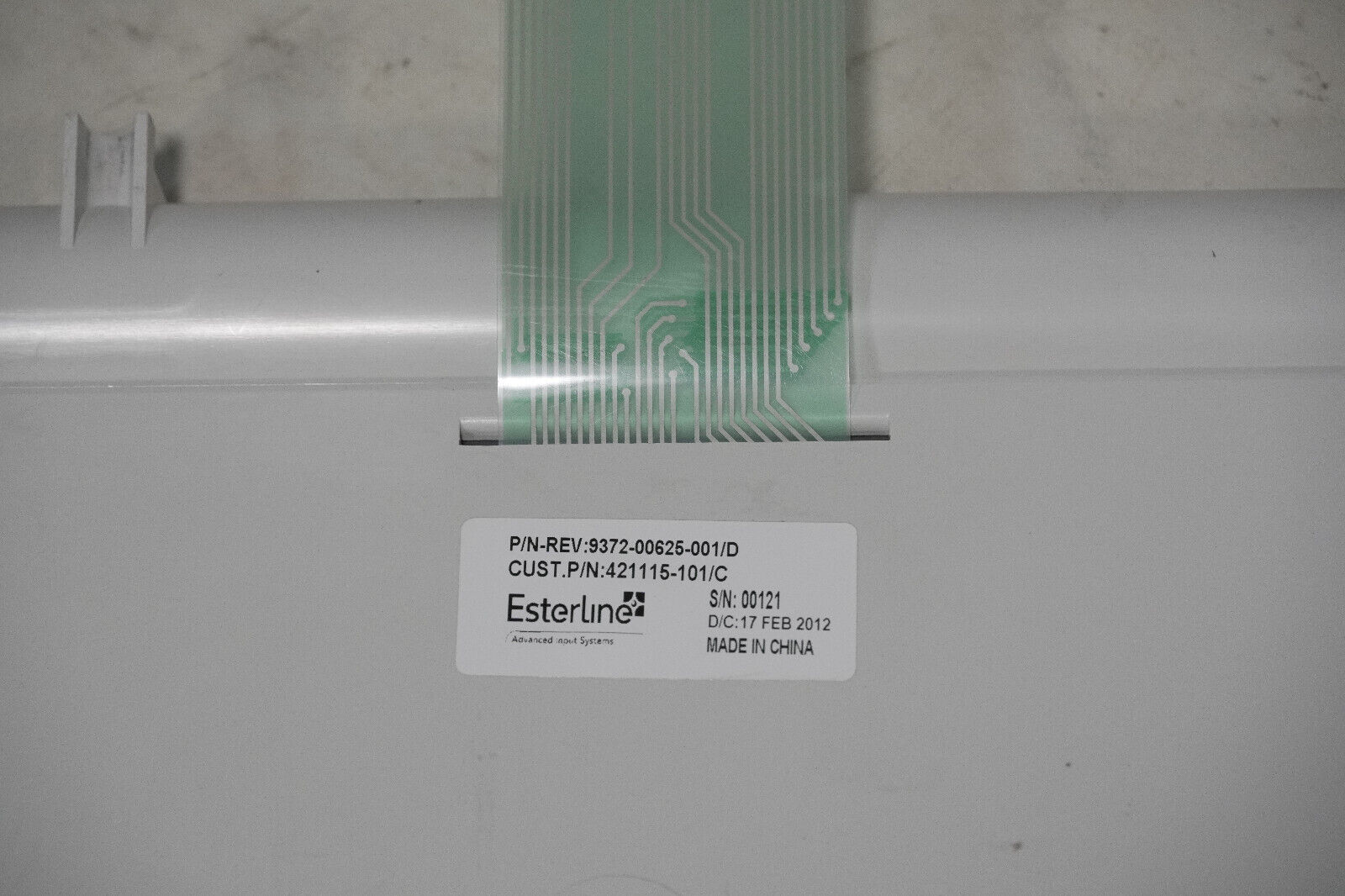 Esterline 9372-00625-001/D Keyboard, GE 421115-101/C
