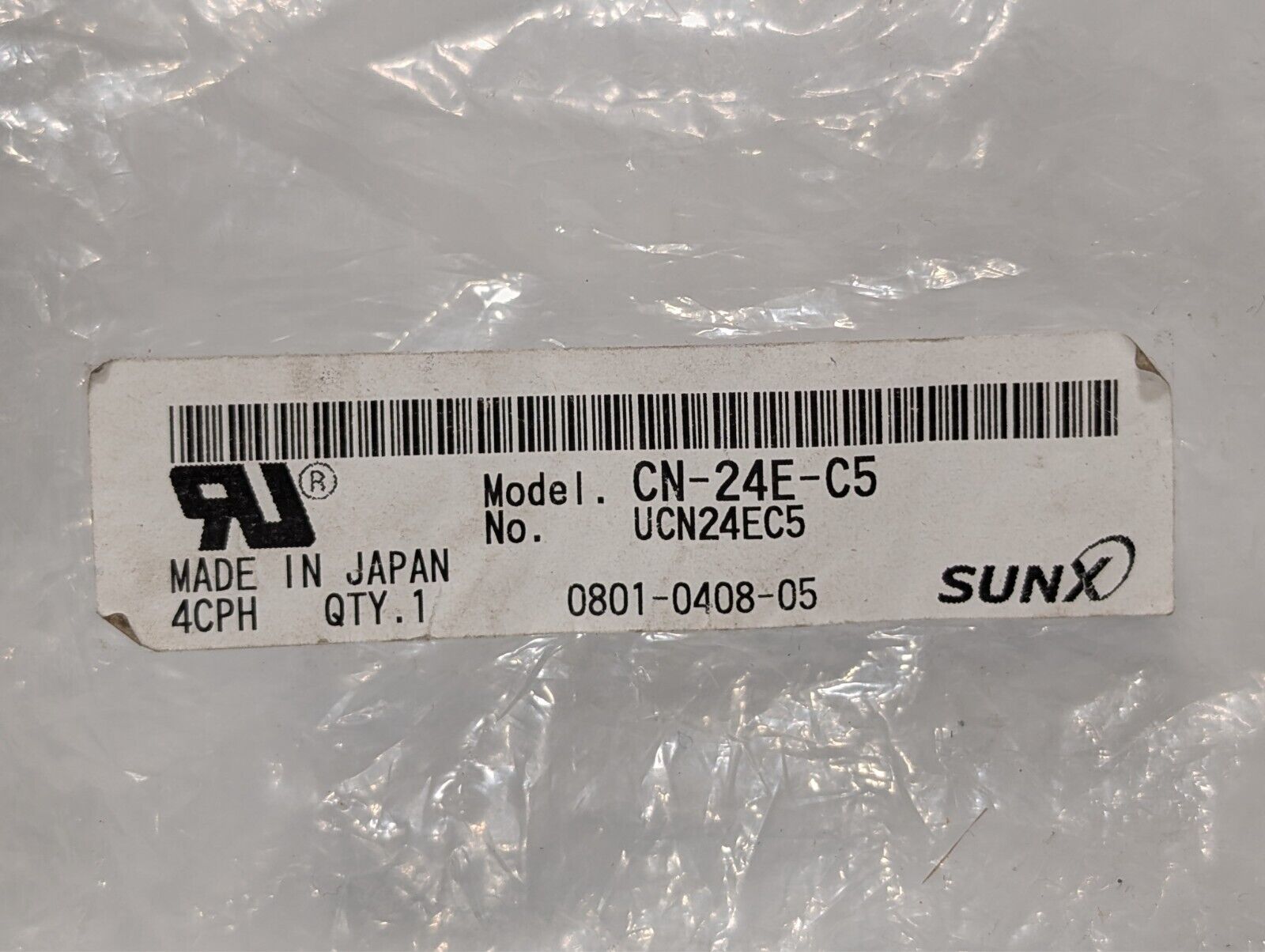 SunX CN-24E-C5 cable, 5m, UCN24EC5, 0801-0408-05 in original bag with label