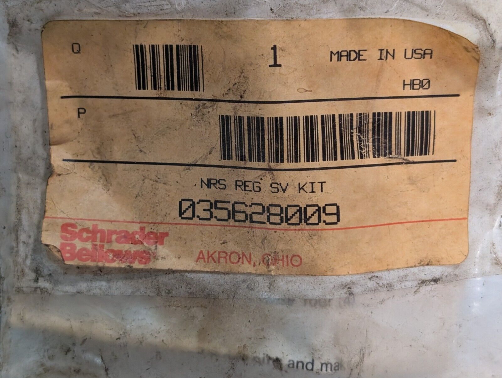 2 Schrader Bellows Valve Assembly for 035628009 Regulator - Free Shipping
