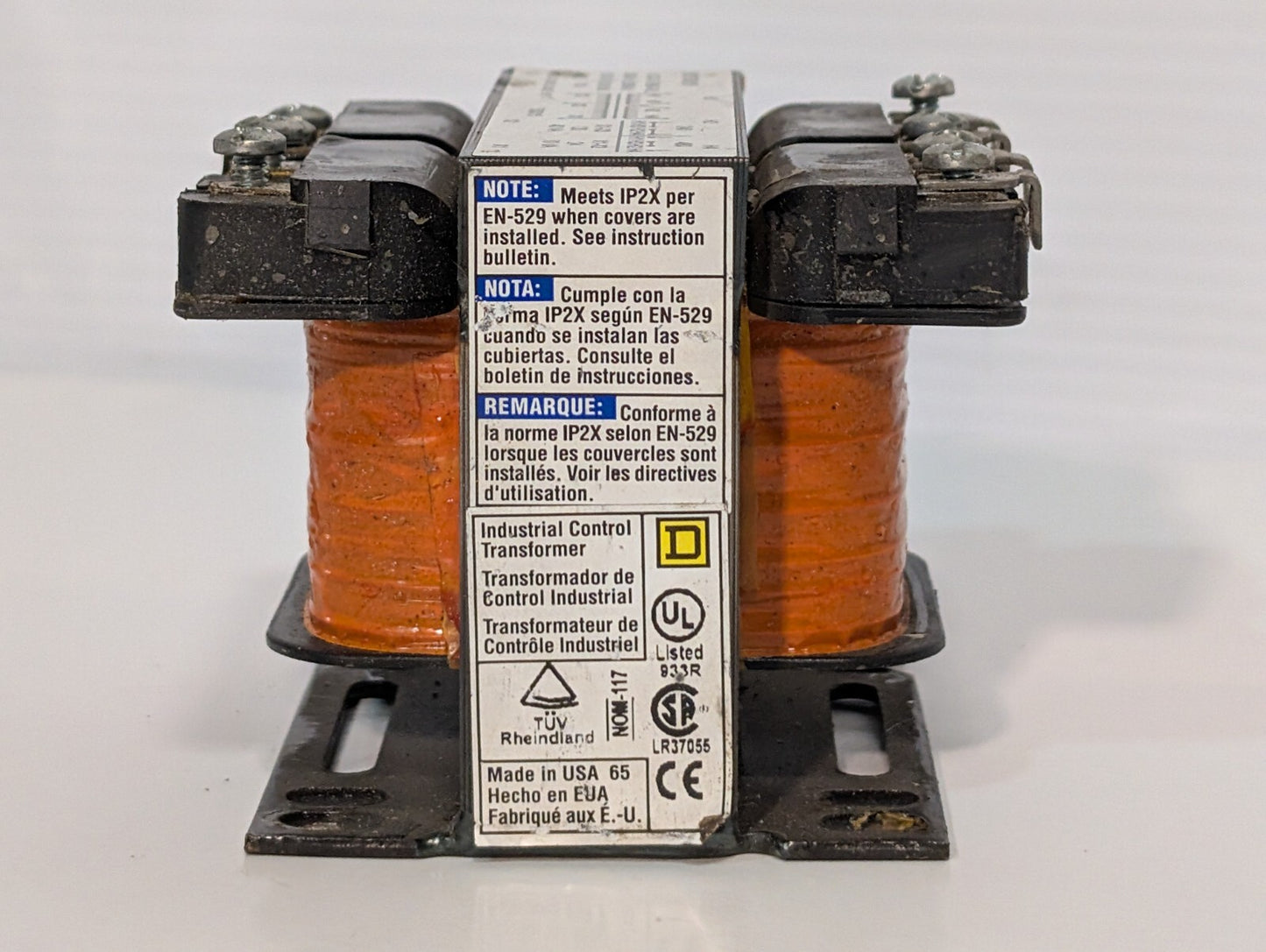 Square D 9070T50D15 Chassis Mount Control Transformer 24/115V, 25/120V, 50/60Hz